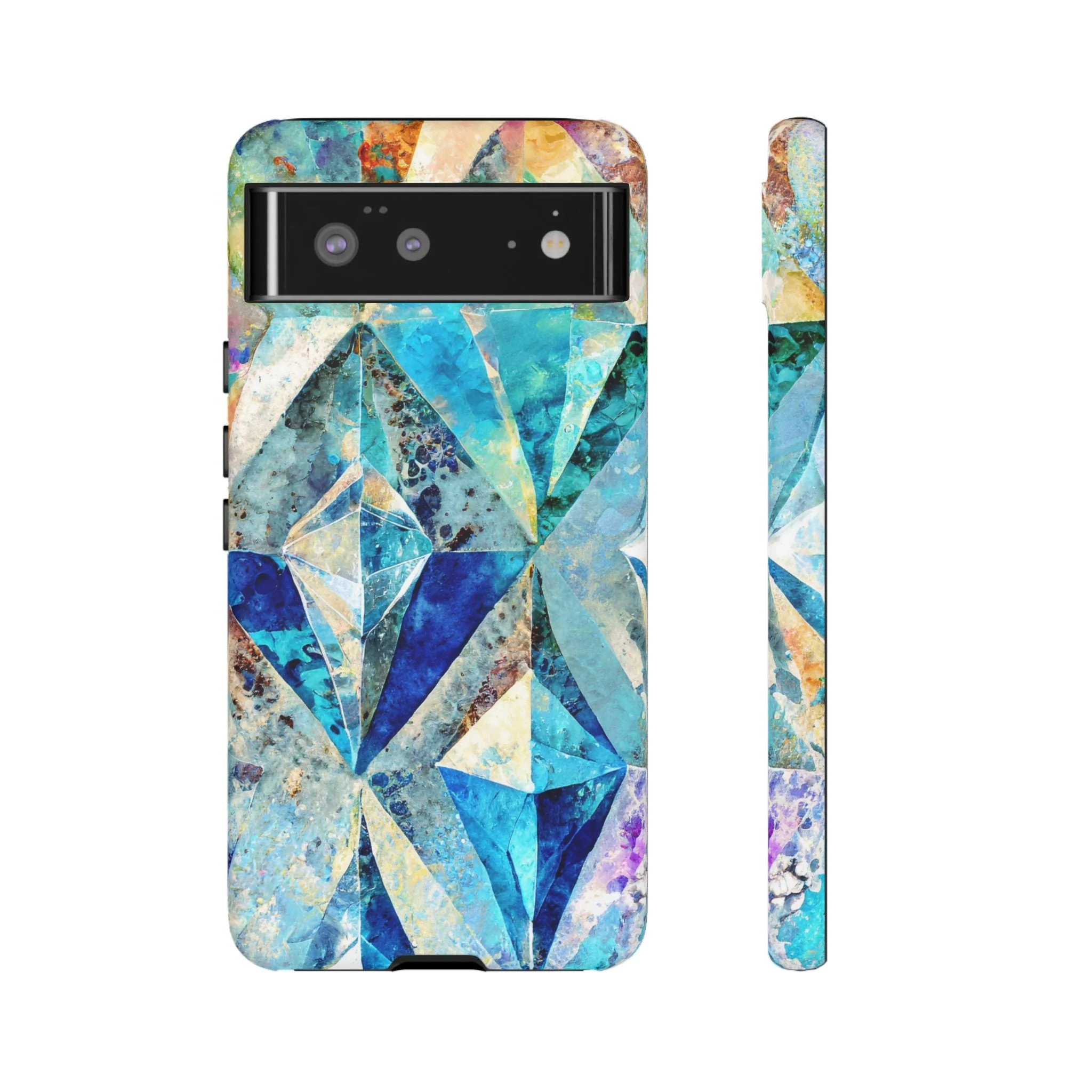 Diamond Blue Abstract Tough Phone Case - Image 24