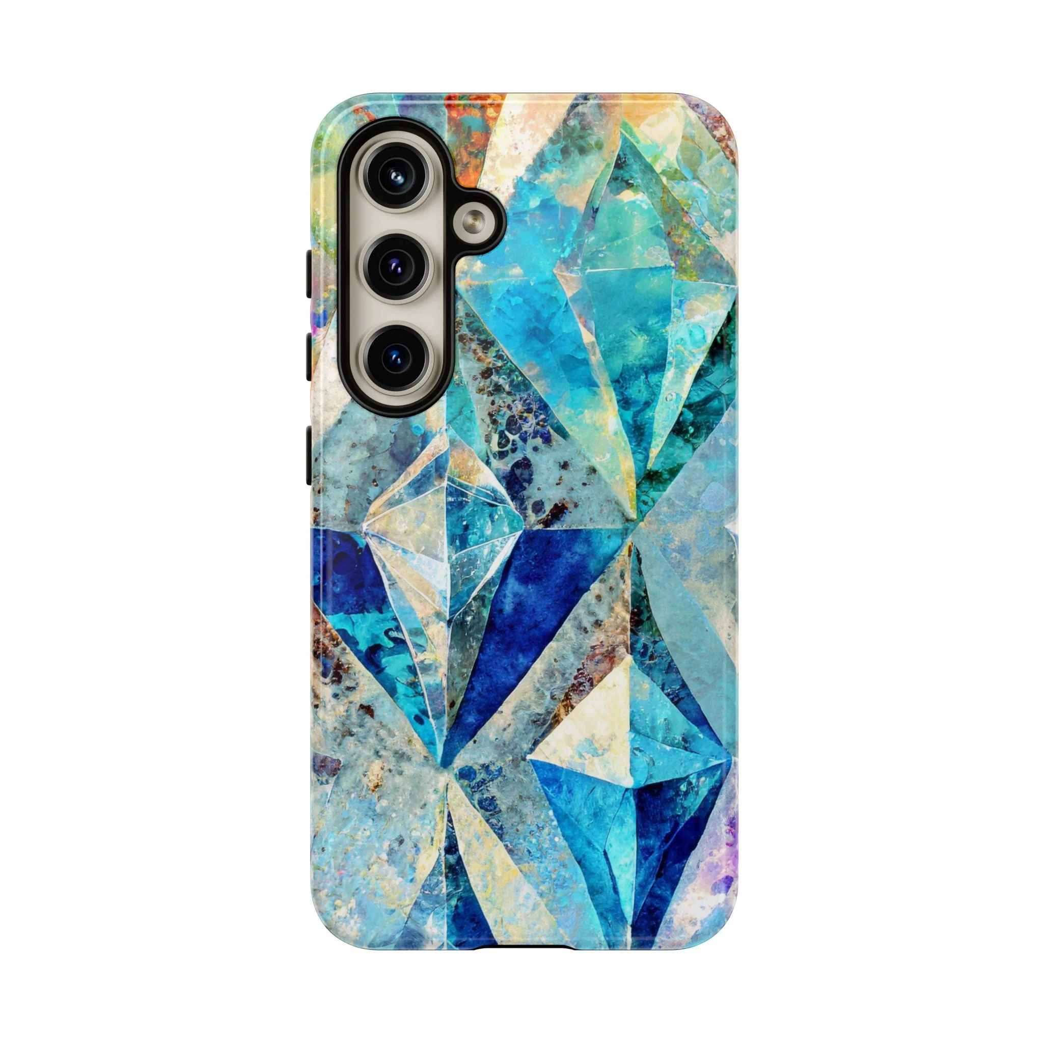 Diamond Blue Abstract Tough Phone Case - Image 35