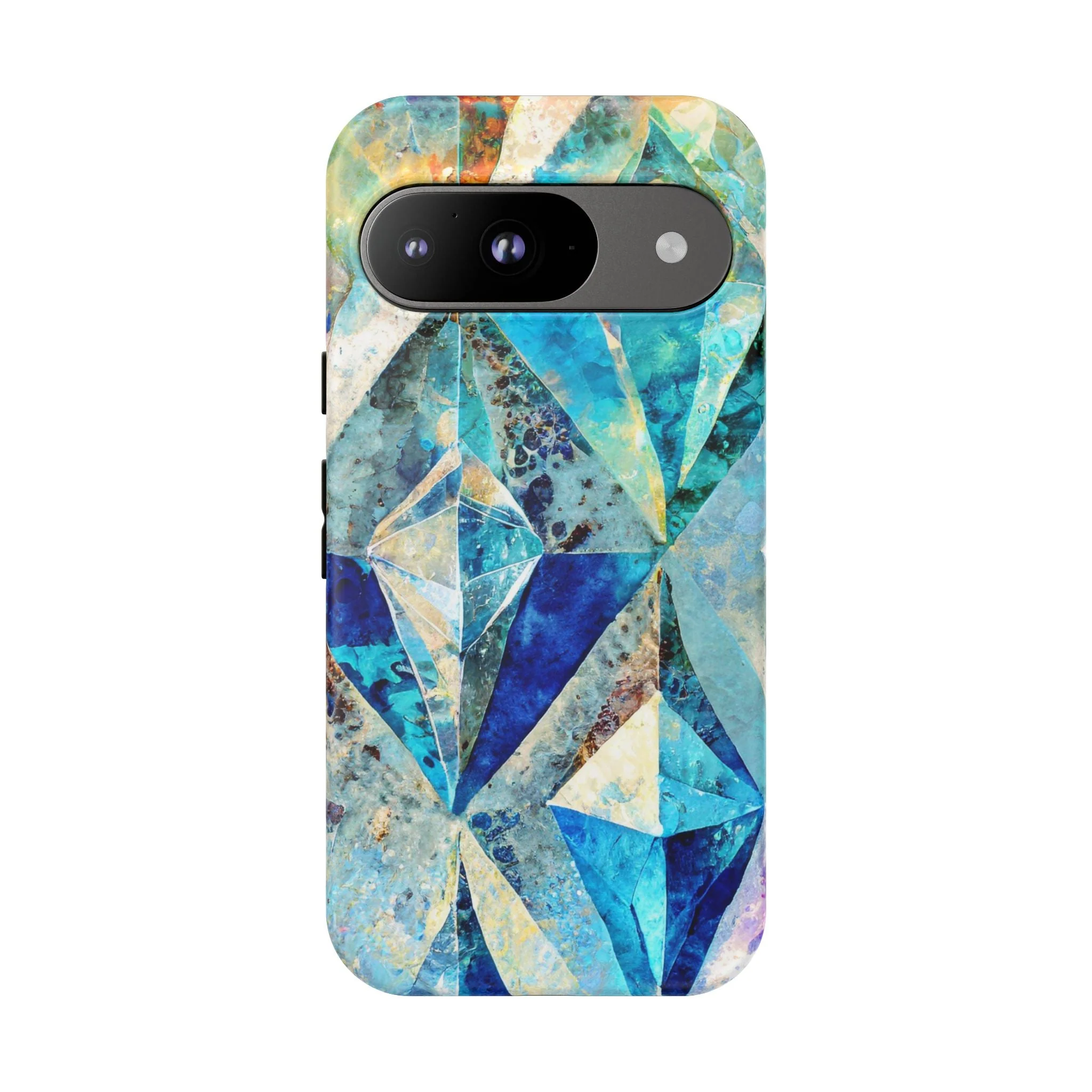 Diamond Blue Abstract Tough Phone Case - Image 42