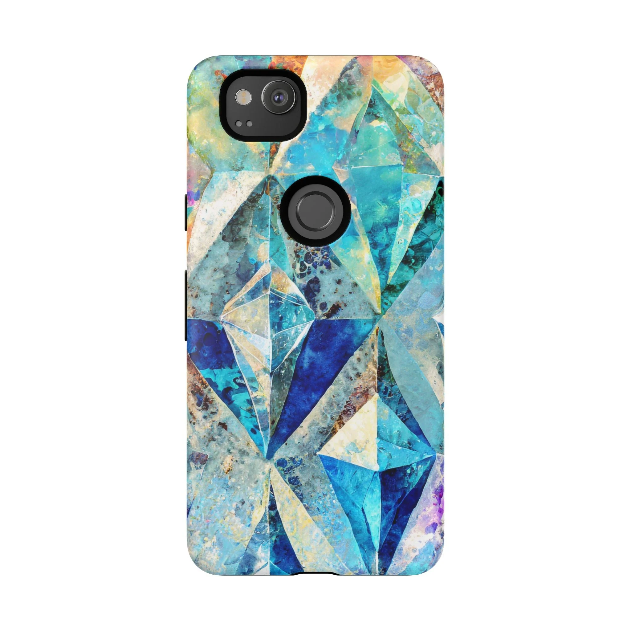 Diamond Blue Abstract Tough Phone Case - Image 44
