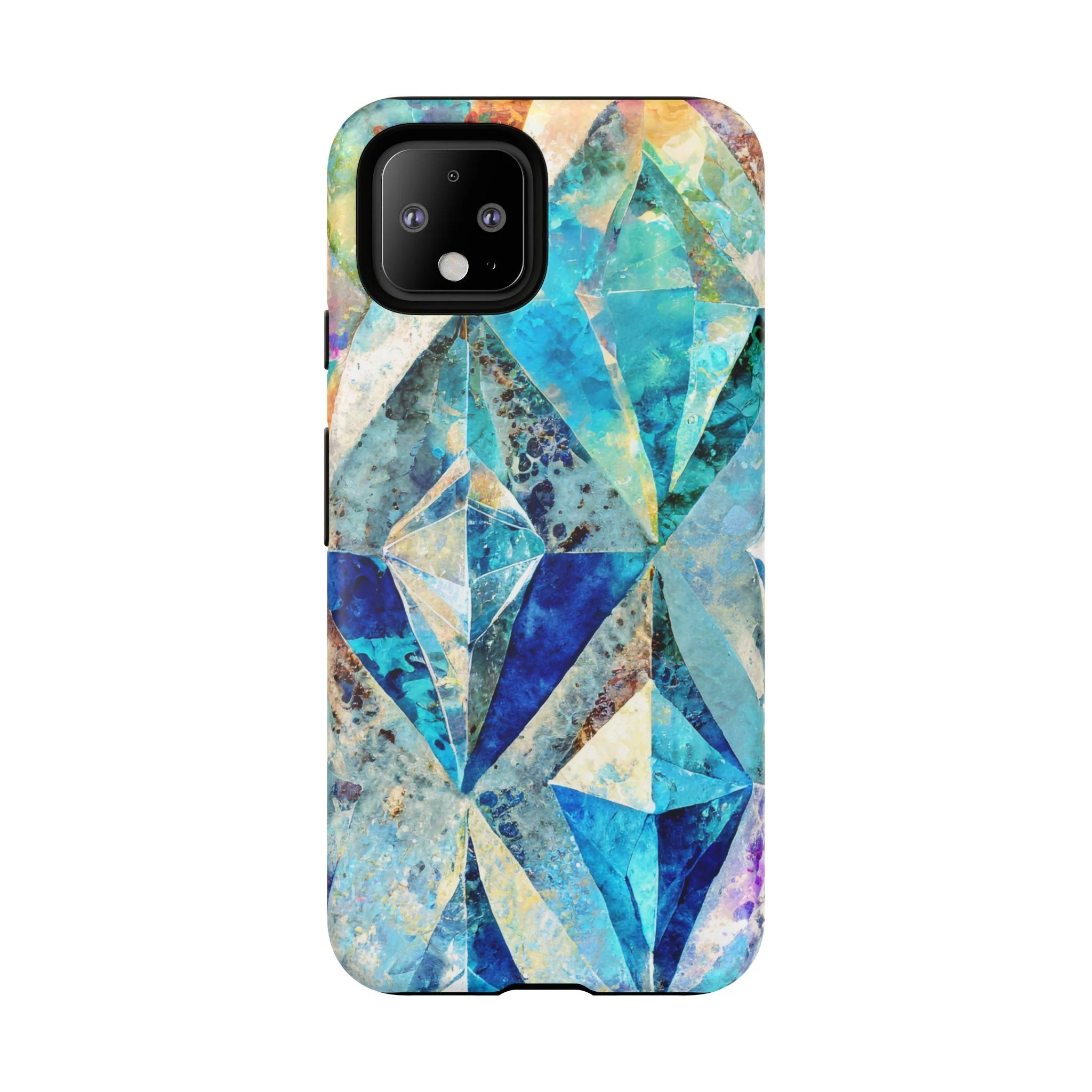 Diamond Blue Abstract Tough Phone Case - Image 48