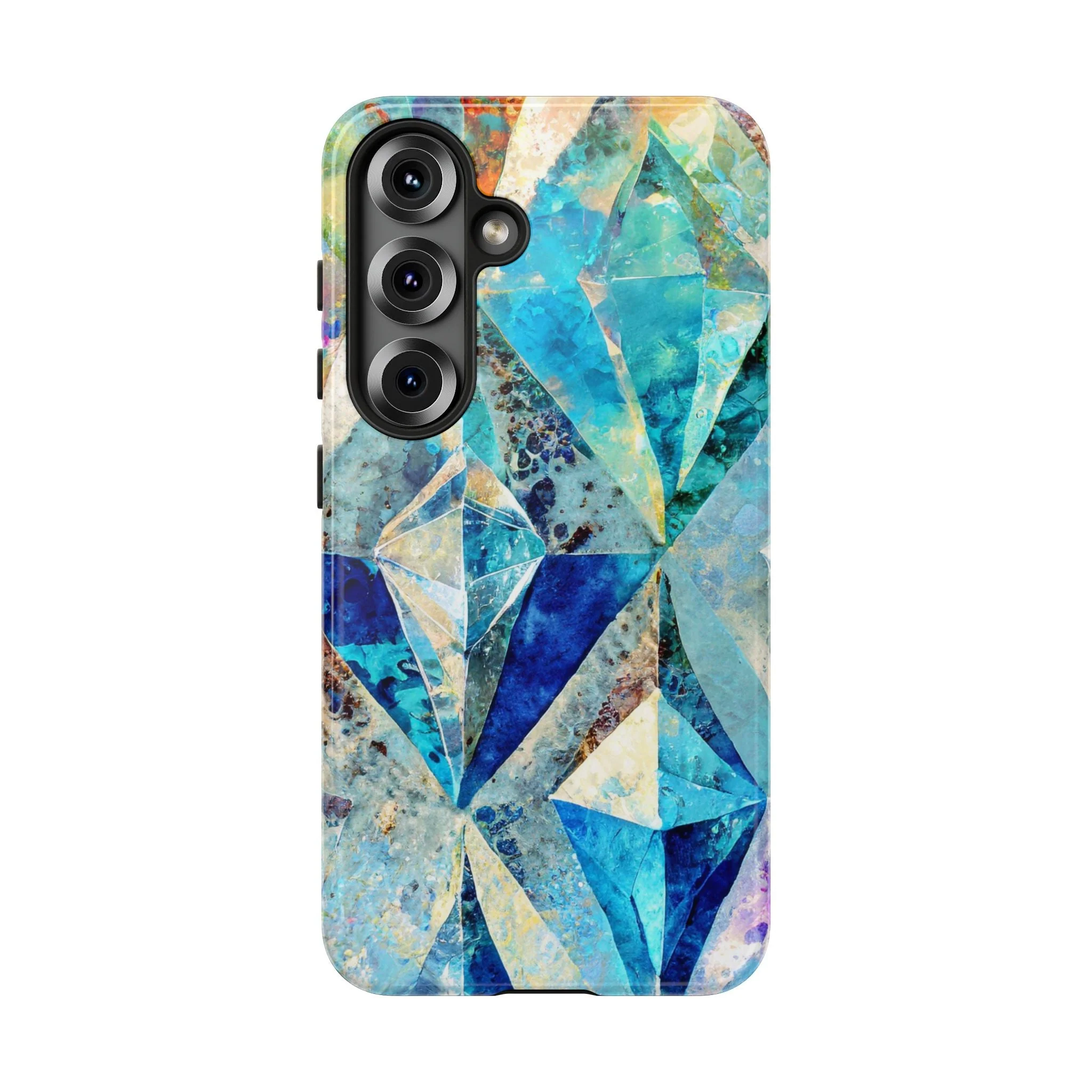 Diamond Blue Abstract Tough Phone Case - Image 49