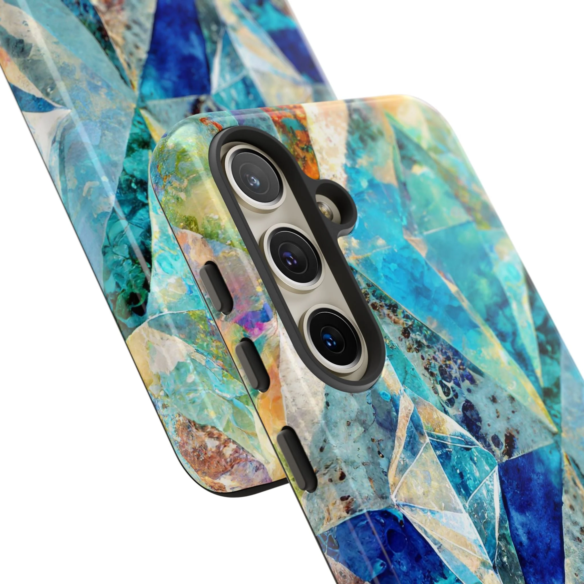 Diamond Blue Abstract Tough Phone Case - Image 87