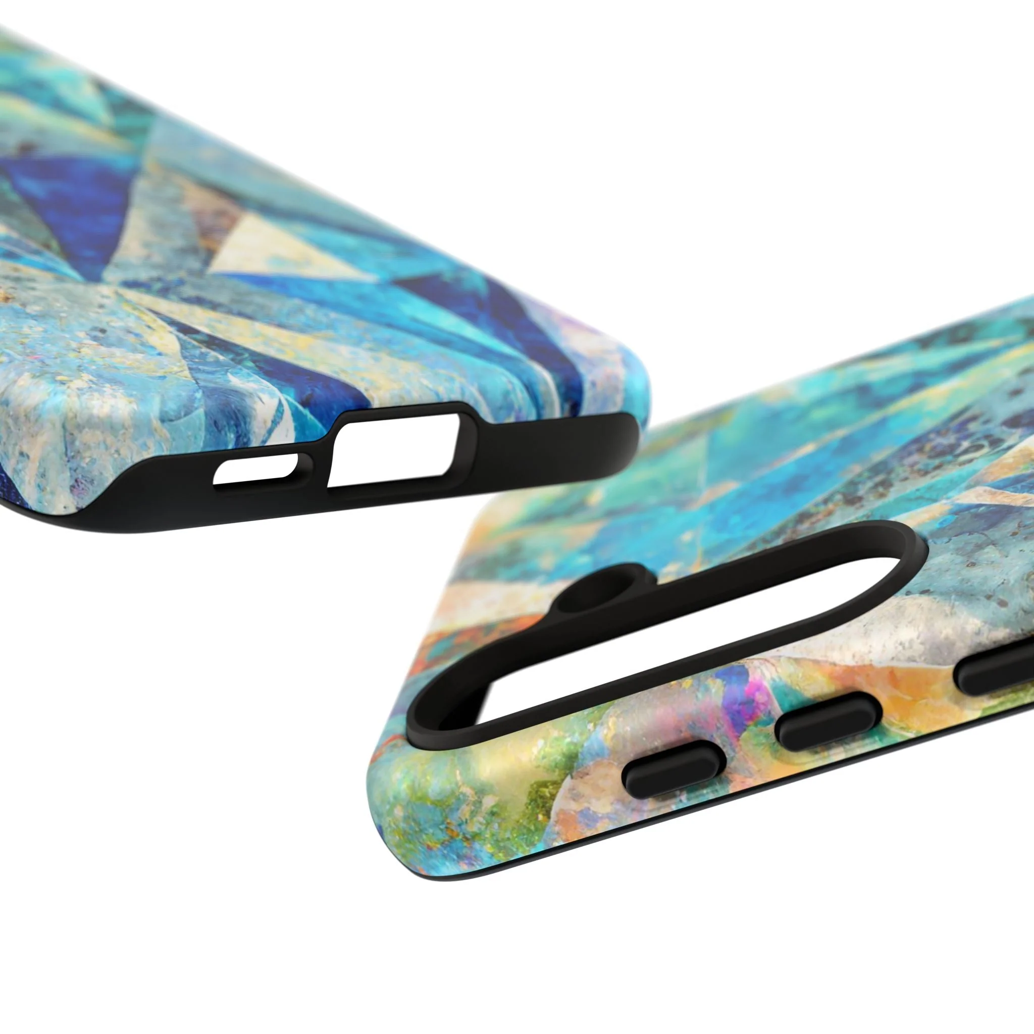 Diamond Blue Abstract Tough Phone Case - Image 91