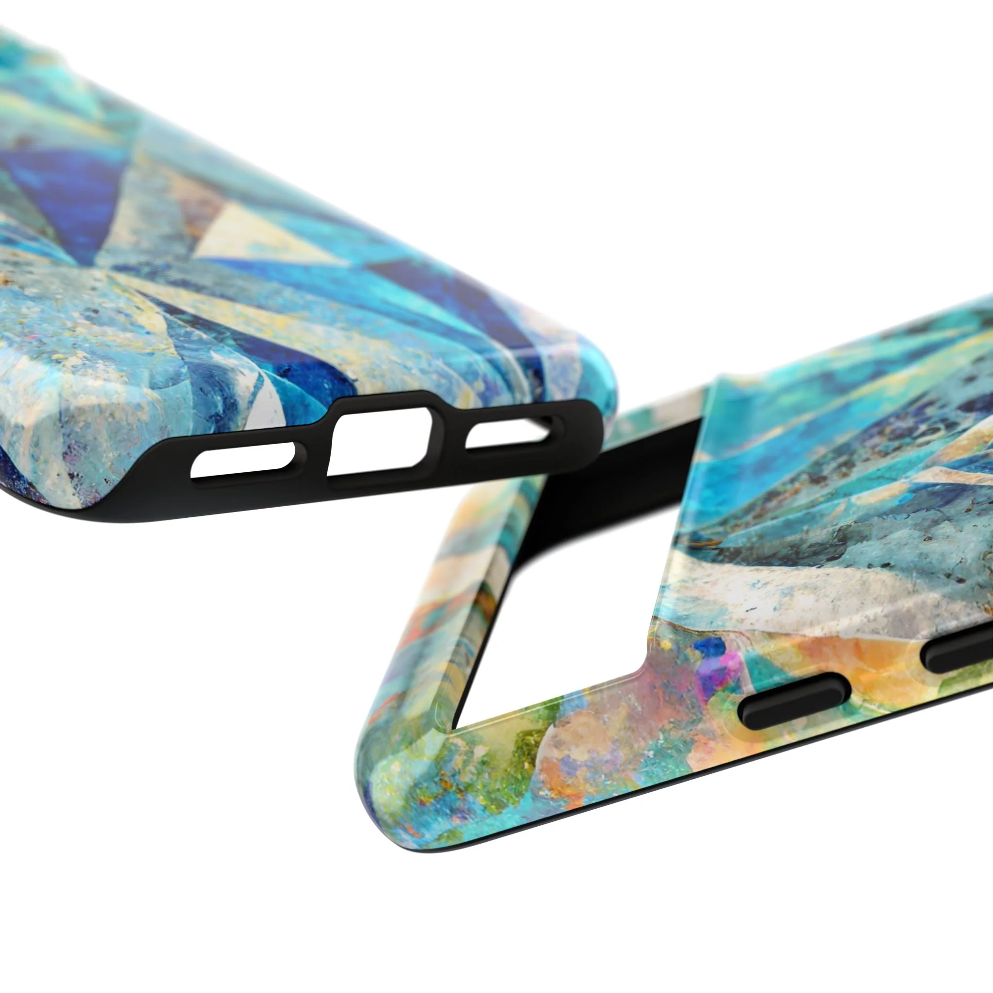 Diamond Blue Abstract Tough Phone Case - Image 94