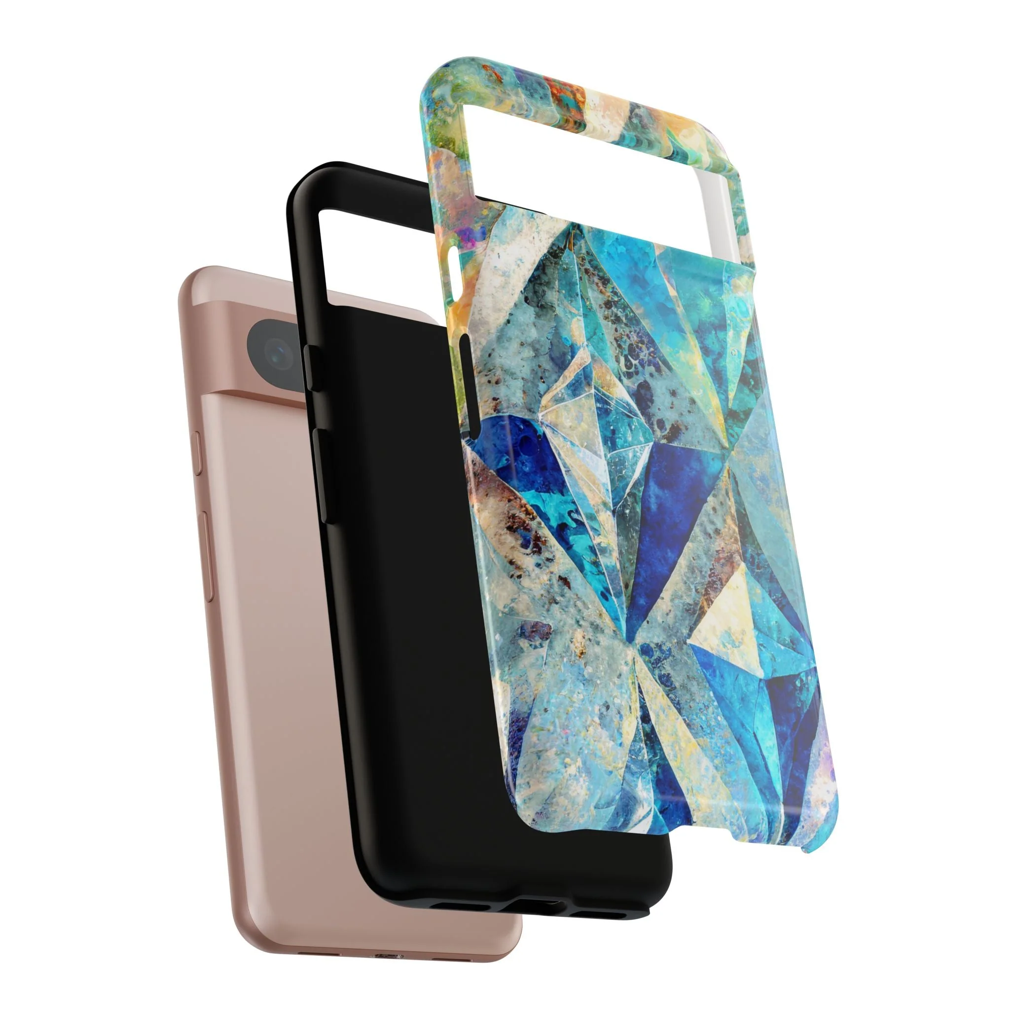 Diamond Blue Abstract Tough Phone Case - Image 95