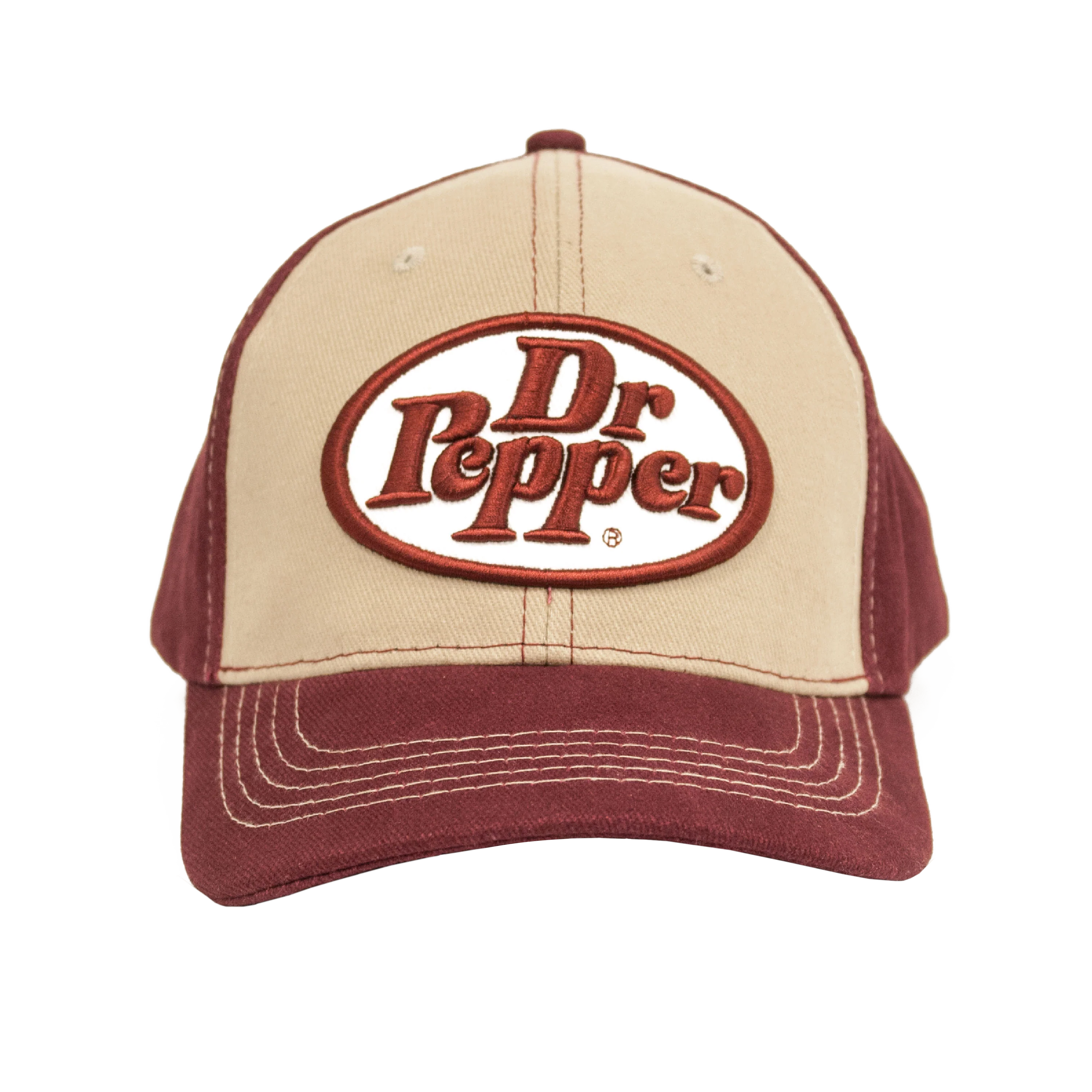 Dr Pepper Oval Logo Hat - Tan and Red - Image 2