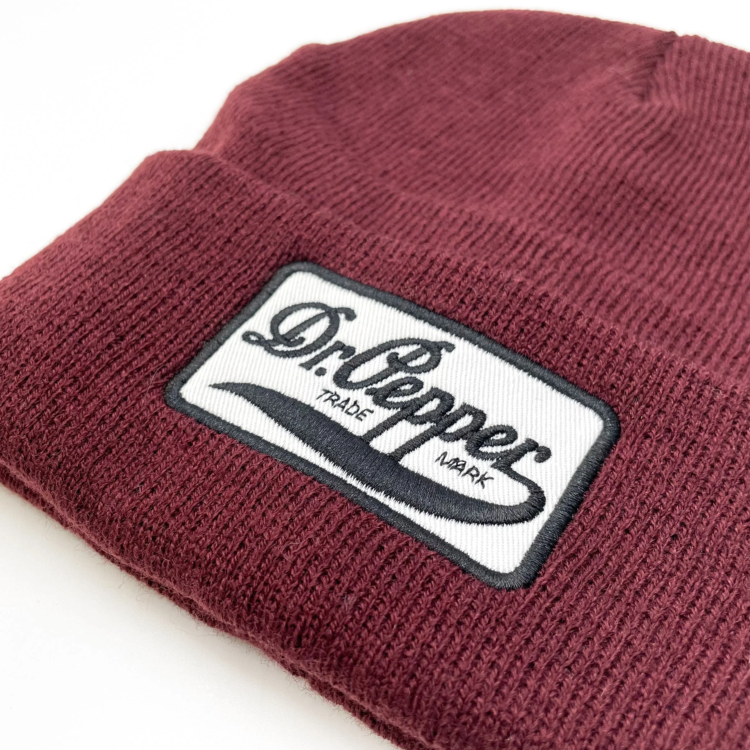 Dr Pepper Trademark Logo Beanie - Burgundy - Image 2
