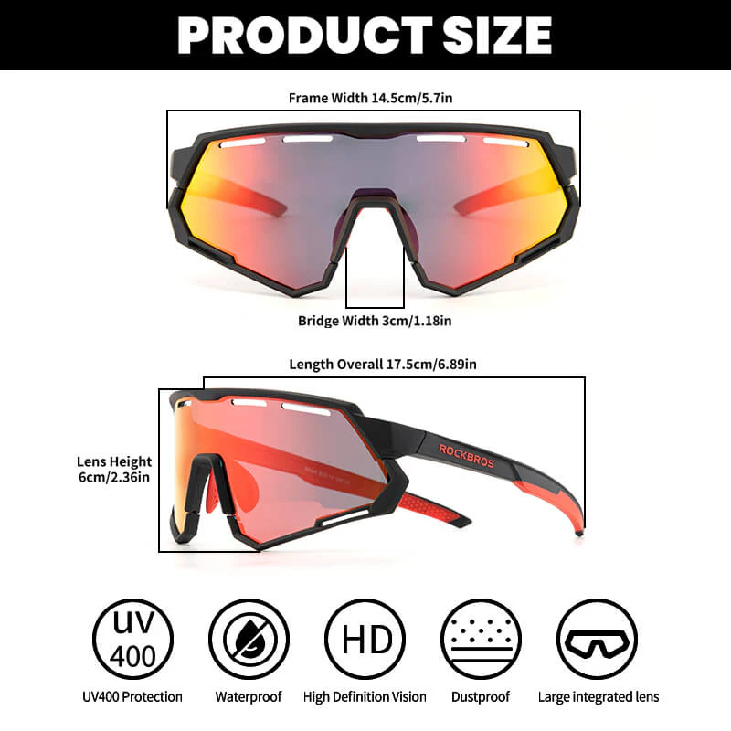 Dual Lens Cycling Glasses β Photochromic & Polarized Lenses - Image 4