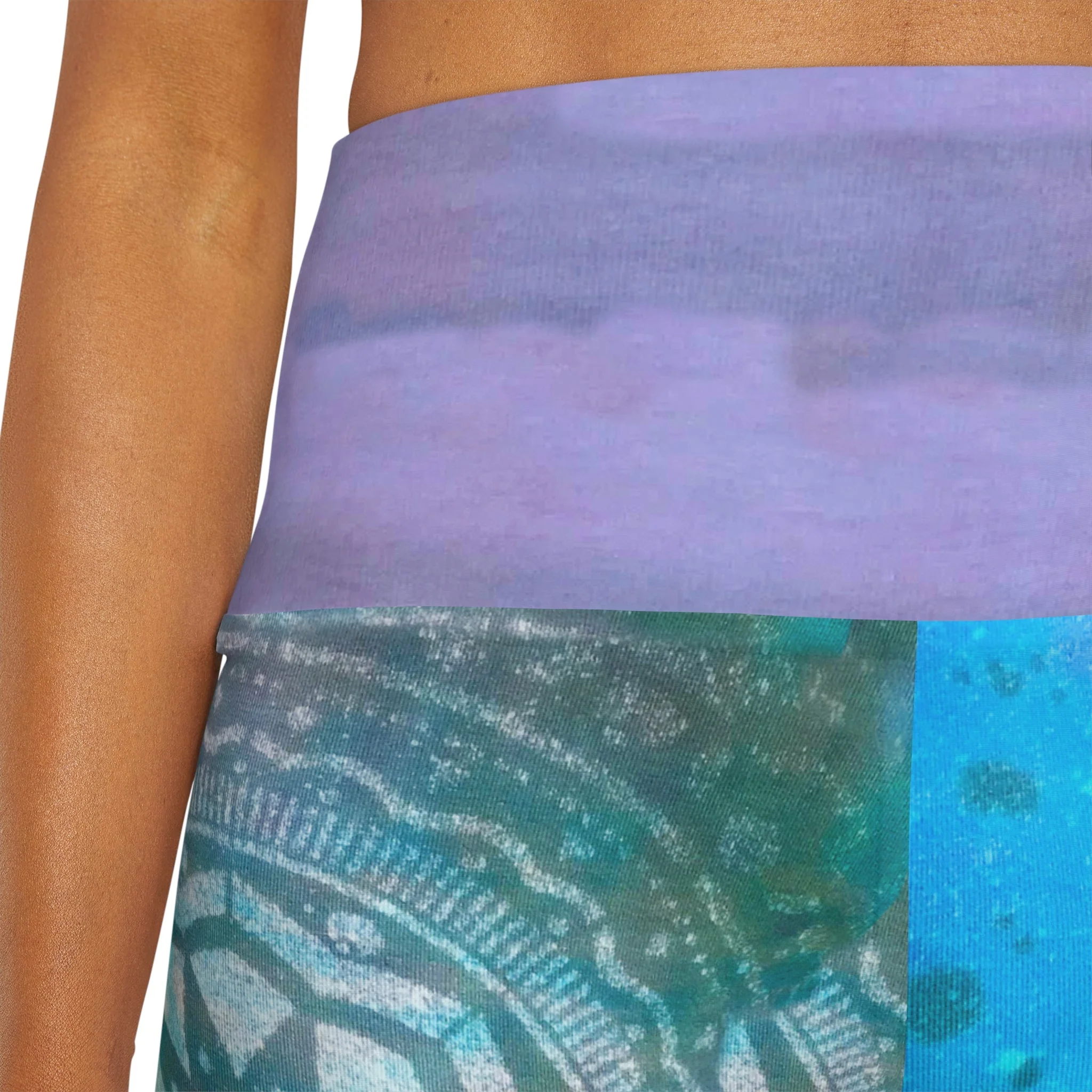 Earth Connection High Waisted Yoga Shorts - Image 7