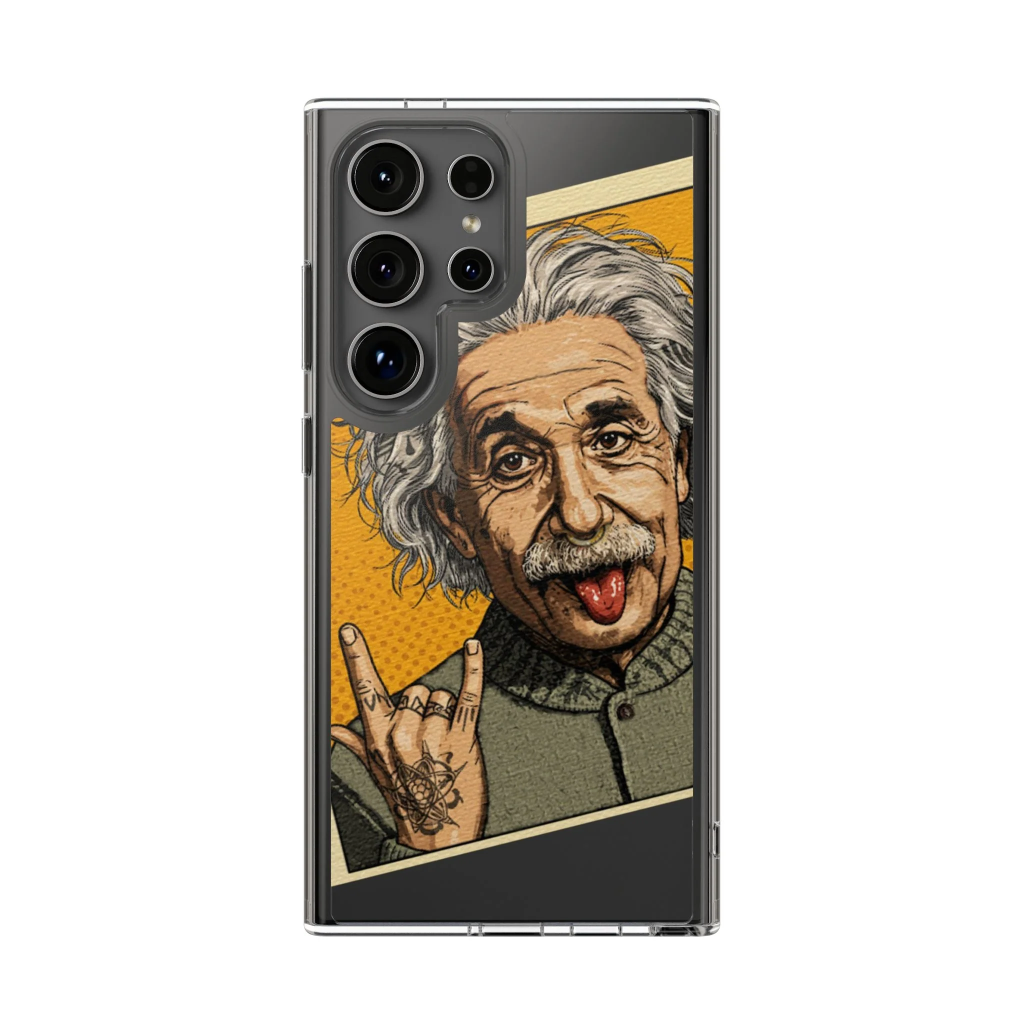 Edgy Einstein Clear Phone Cases - Image 22