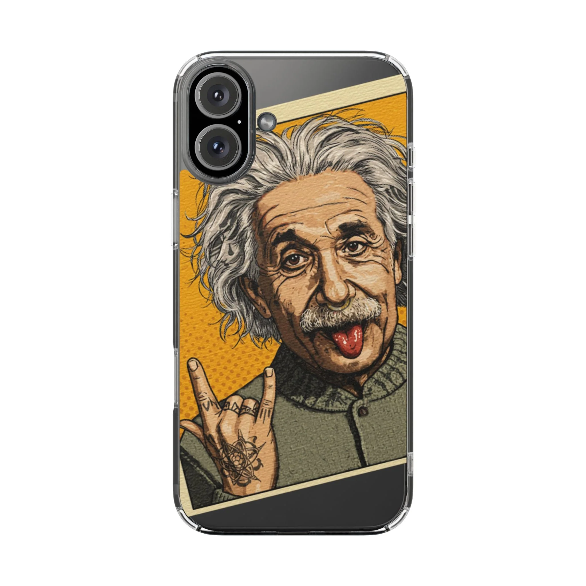 Edgy Einstein Clear Phone Cases - Image 25