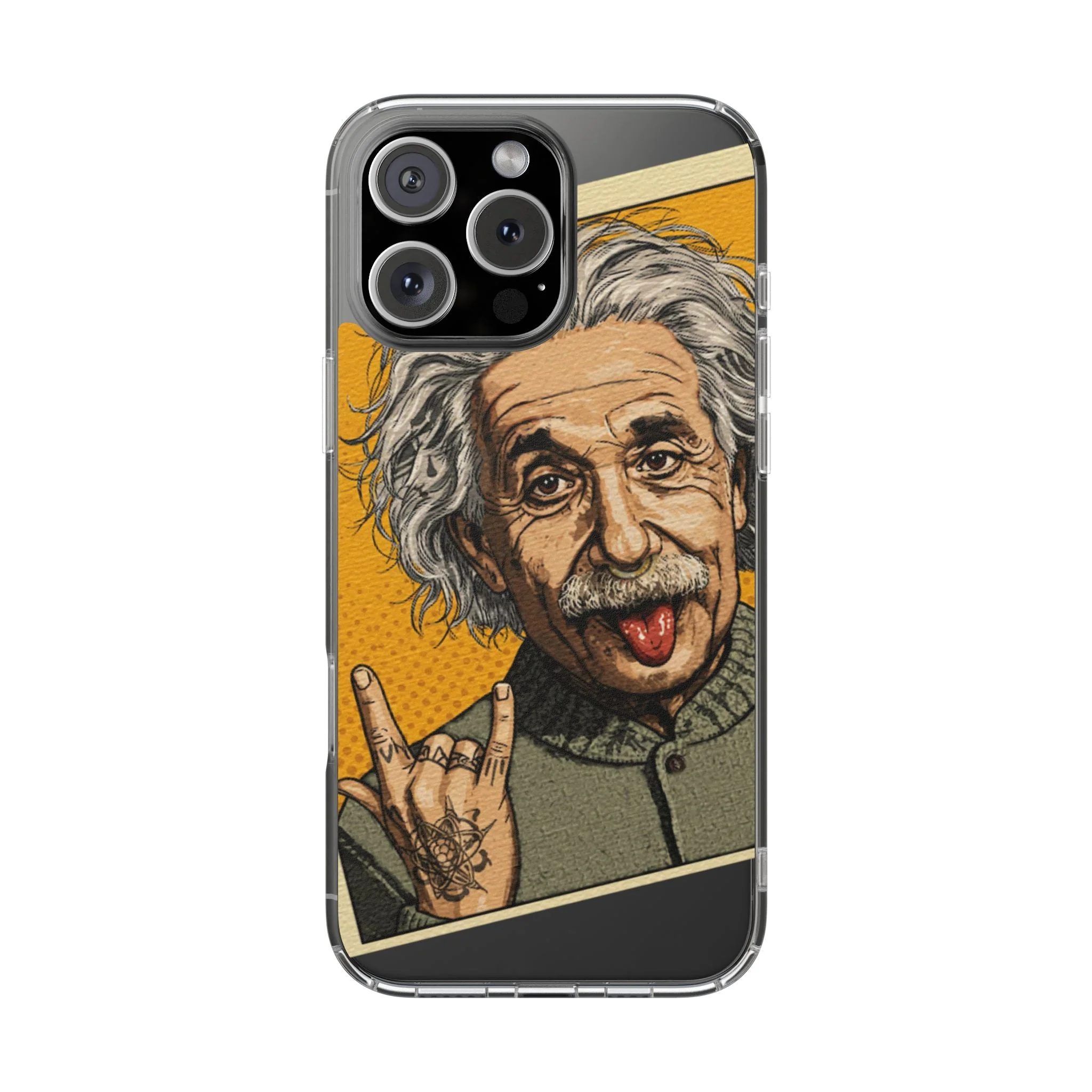 Edgy Einstein Clear Phone Cases - Image 26