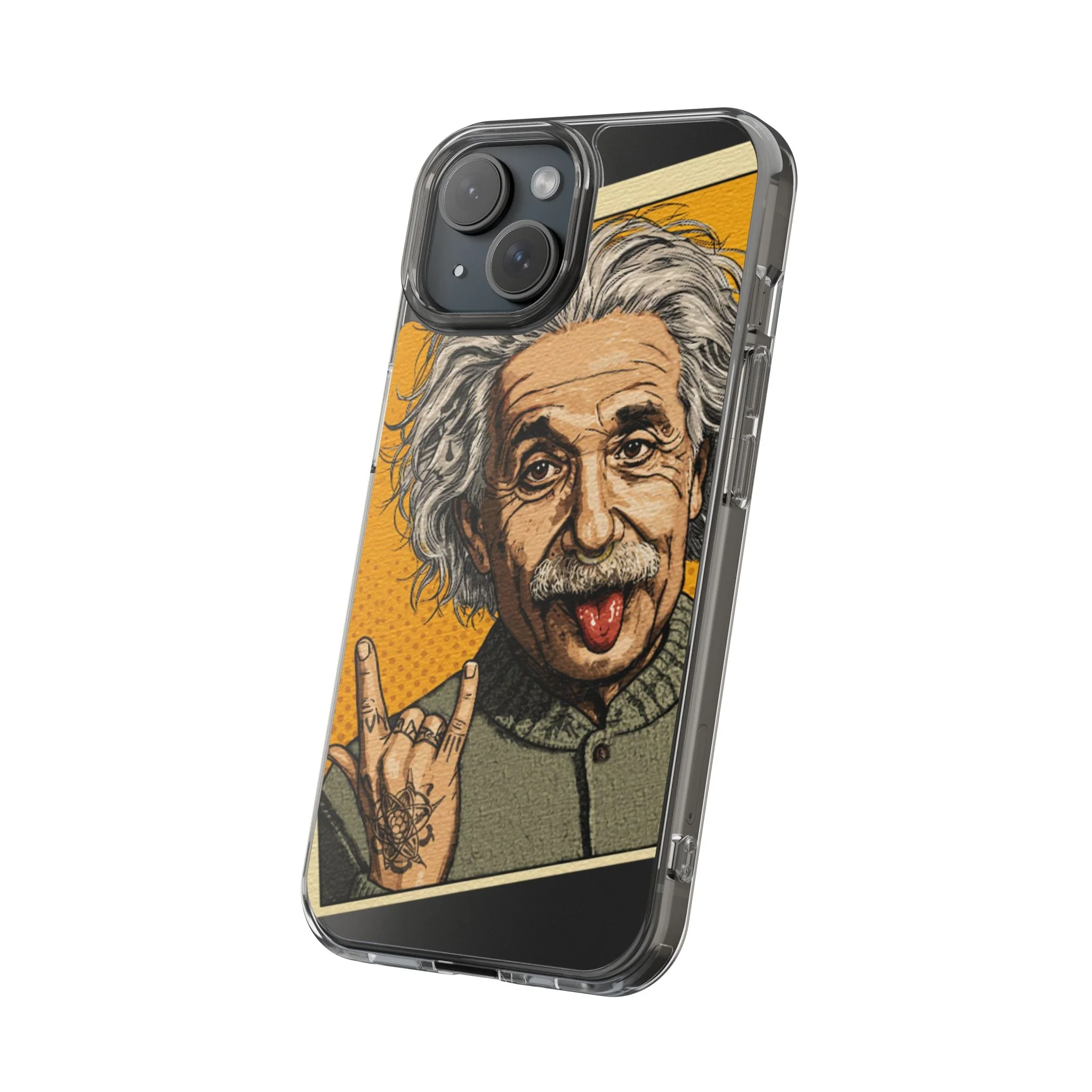 Edgy Einstein Clear Phone Cases - Image 27