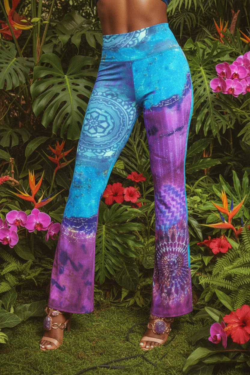 Electric Connection High Waist Flare leggings - Image 2