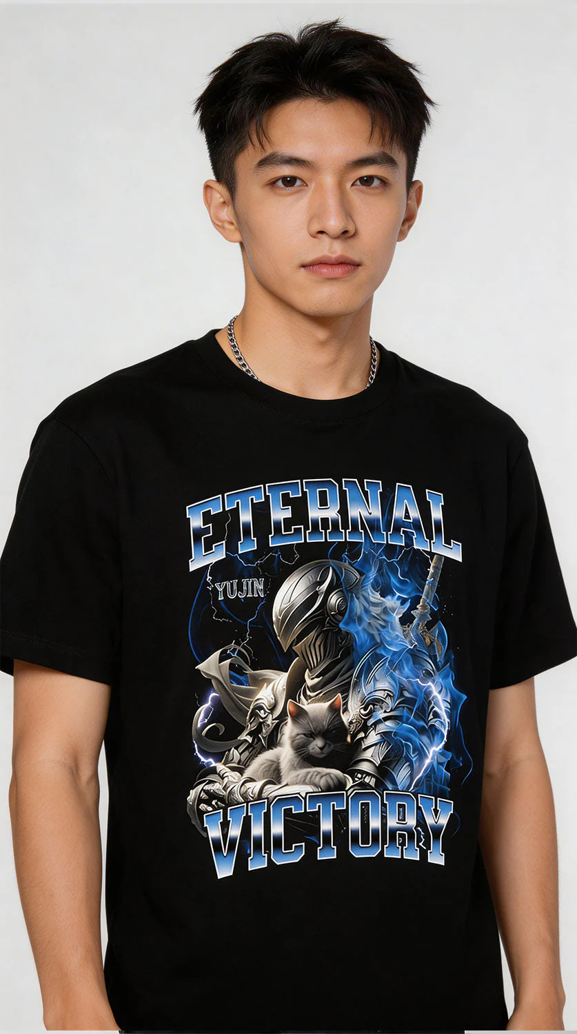 Eternal Victory Cat T-Shirt - Image 4