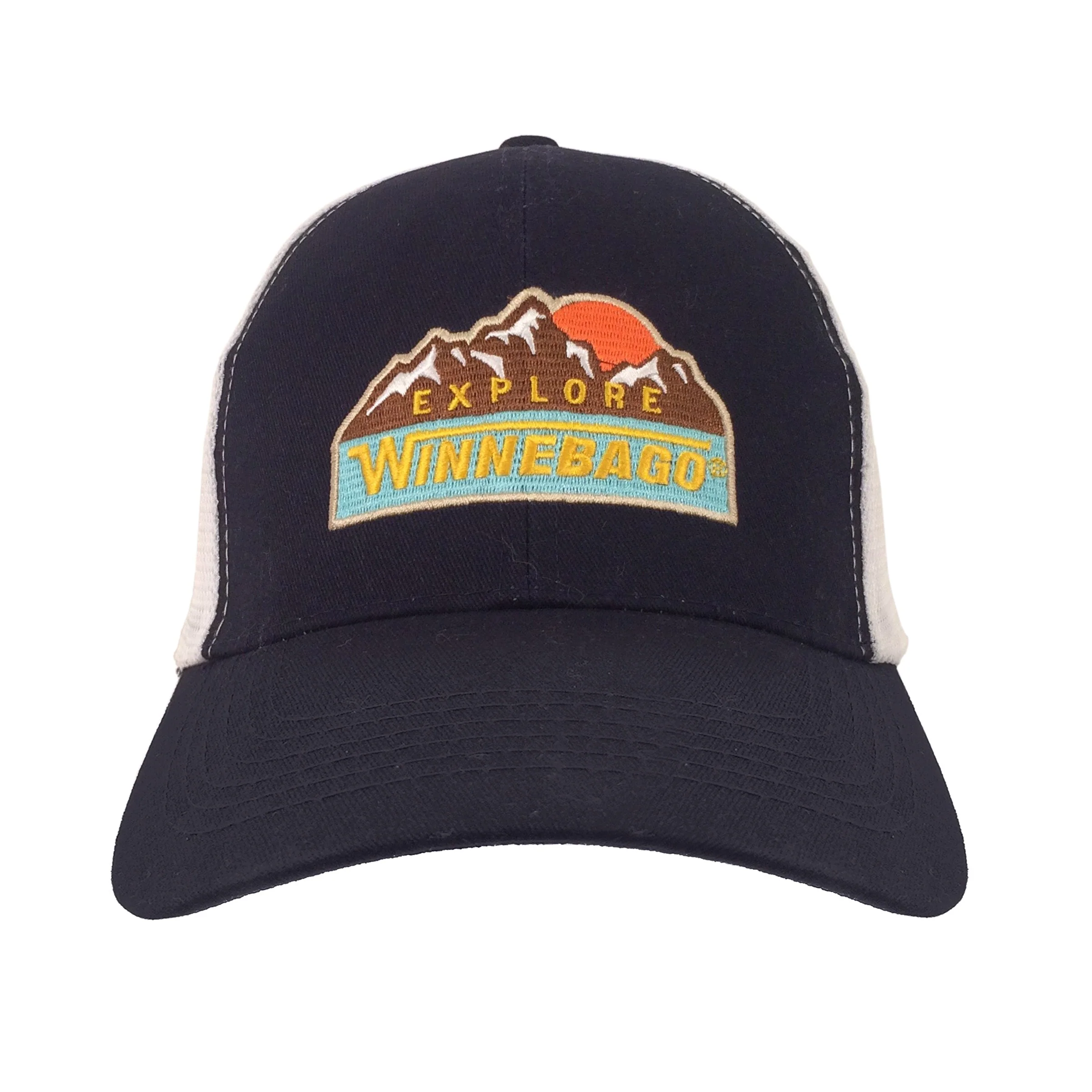 Explore Winnebago RV Trucker Hat - Navy and White - Image 2