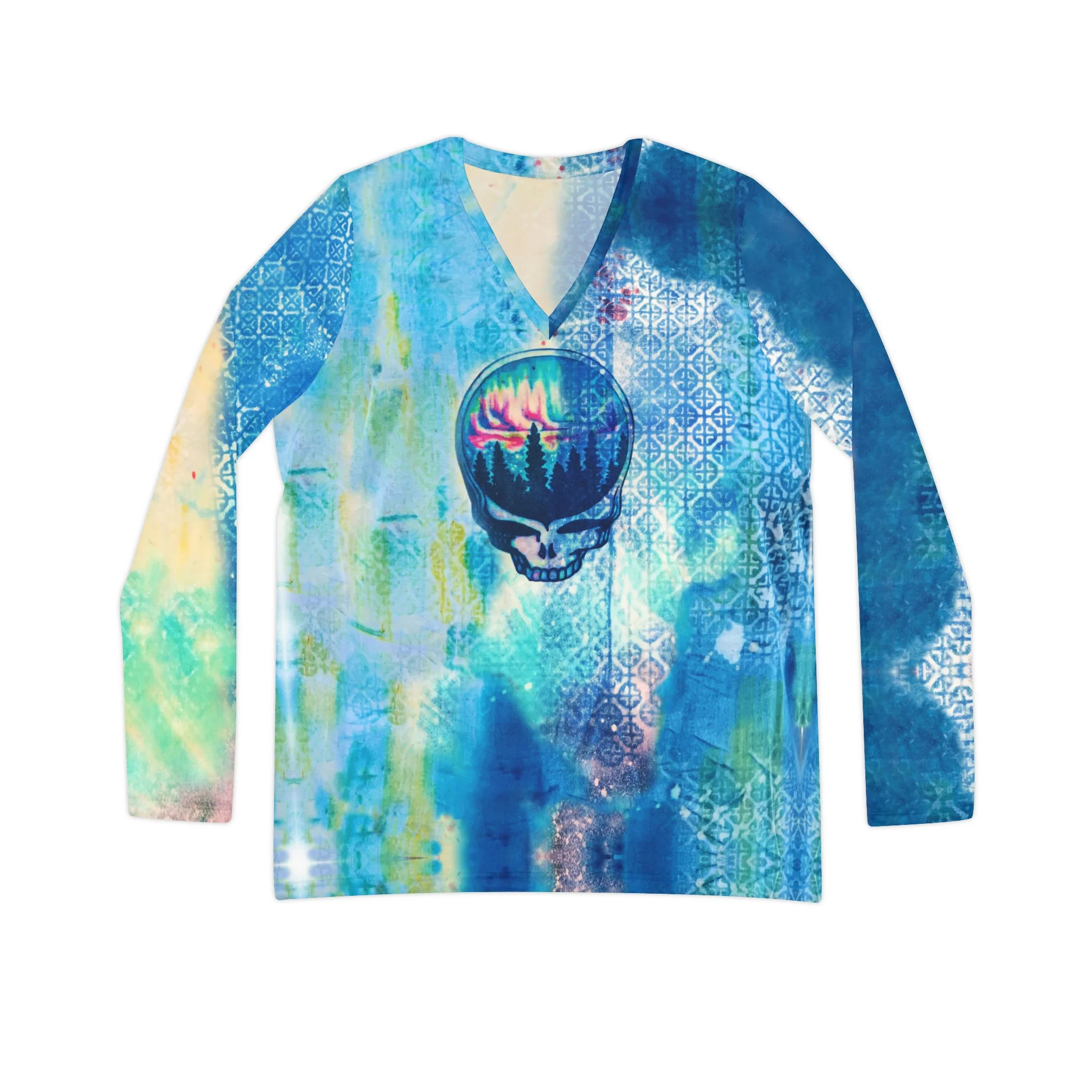 Face Off Women's Long Sleeve V-neck - Image 2