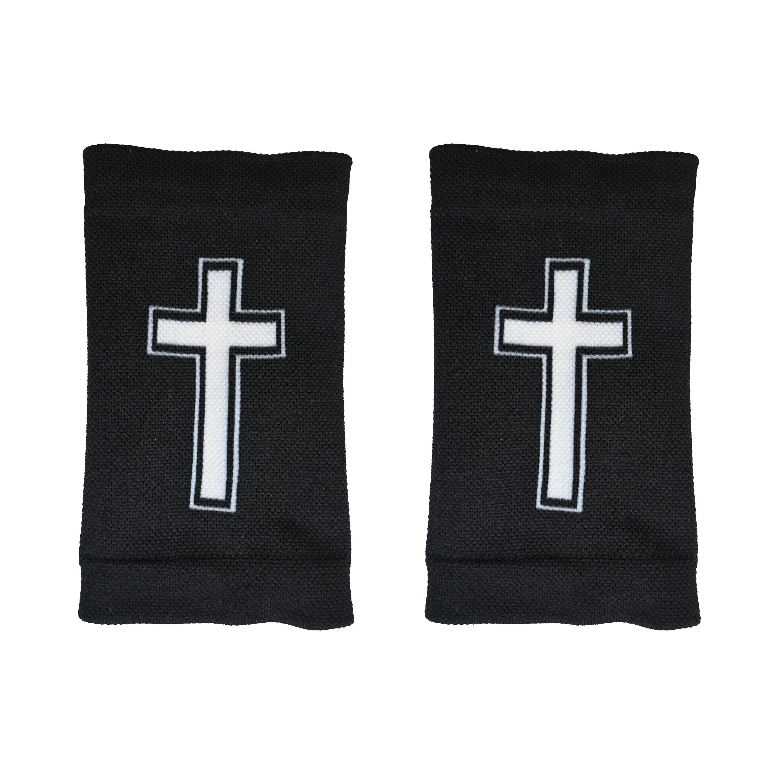 Faith Cross Black Wrist Support Sleeves - Image 2