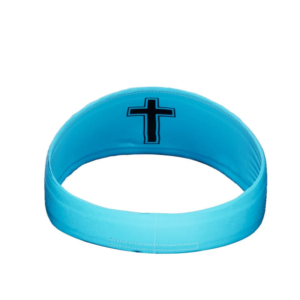Faith Cross Light Blue Headband - Image 3