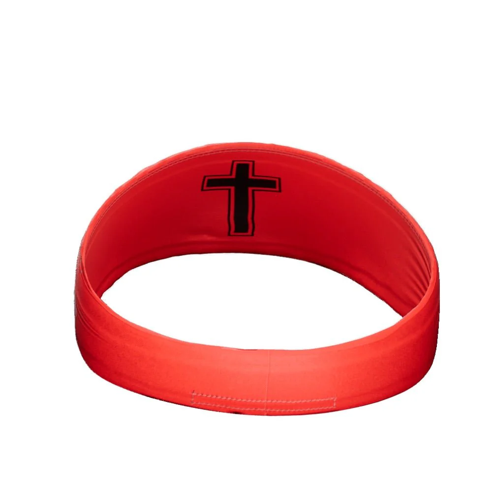 Faith Cross Red Headband - Image 3
