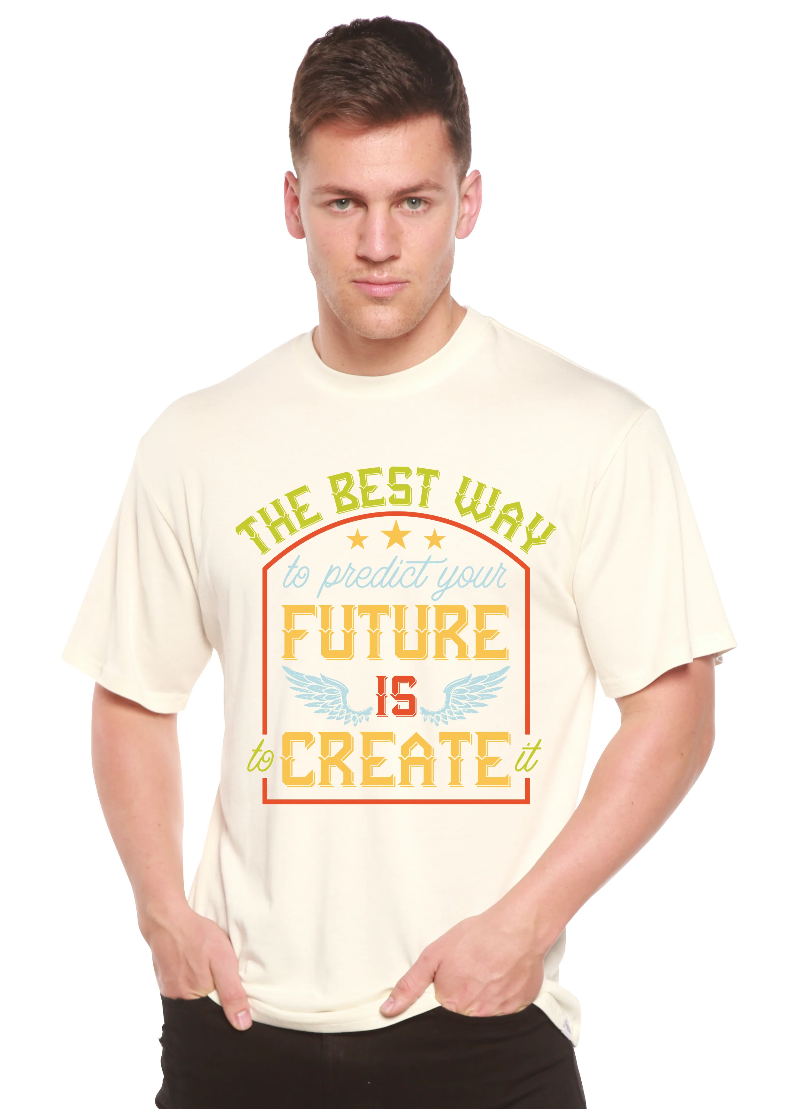 Feture is Create Spun Bamboo® Men's Bamboo Viscose/Organic Cotton Short Sleeve Graphic T-Shirt - Image 7