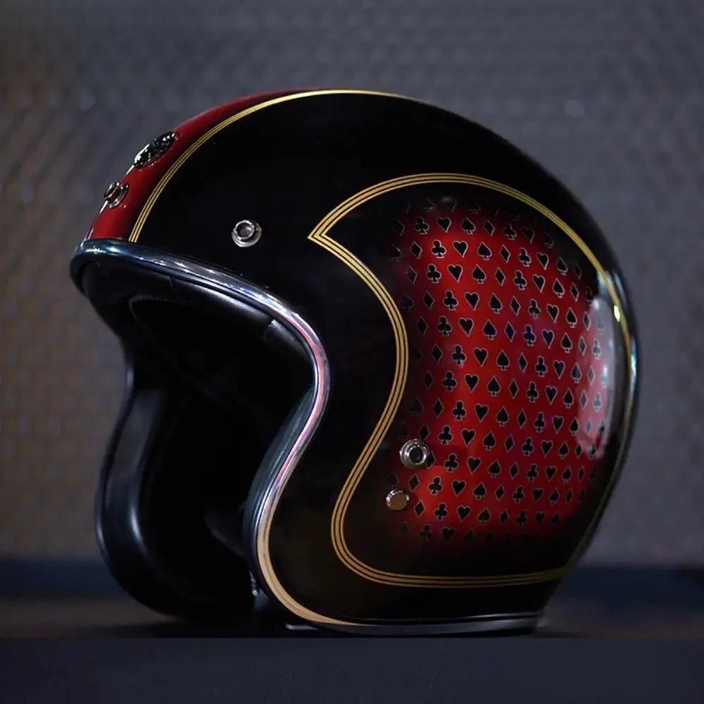 Fiberglass Retro Motorcycle Helmet - Image 7