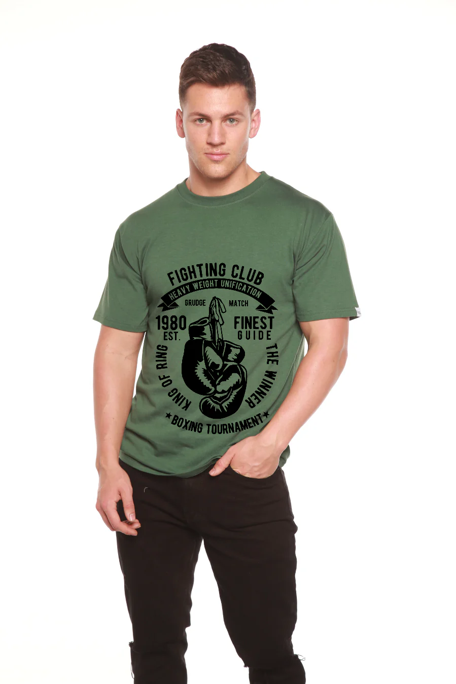 Fighting Club Men's Bamboo Viscose/Organic Cotton Short Sleeve Graphic T-Shirt - Image 14