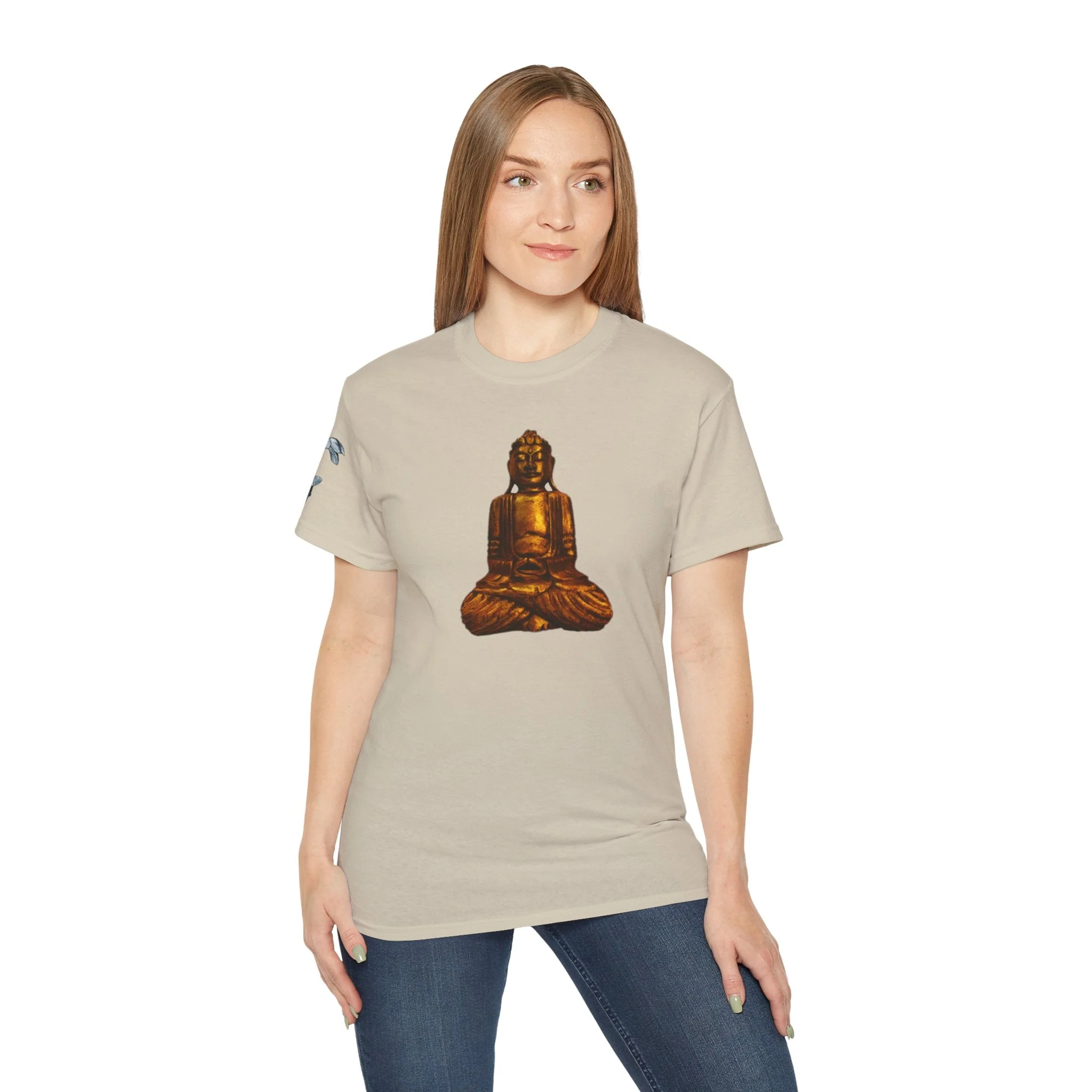 Fine Art Buddha Carving Print Unisex Ultra Cotton Tee - Image 19