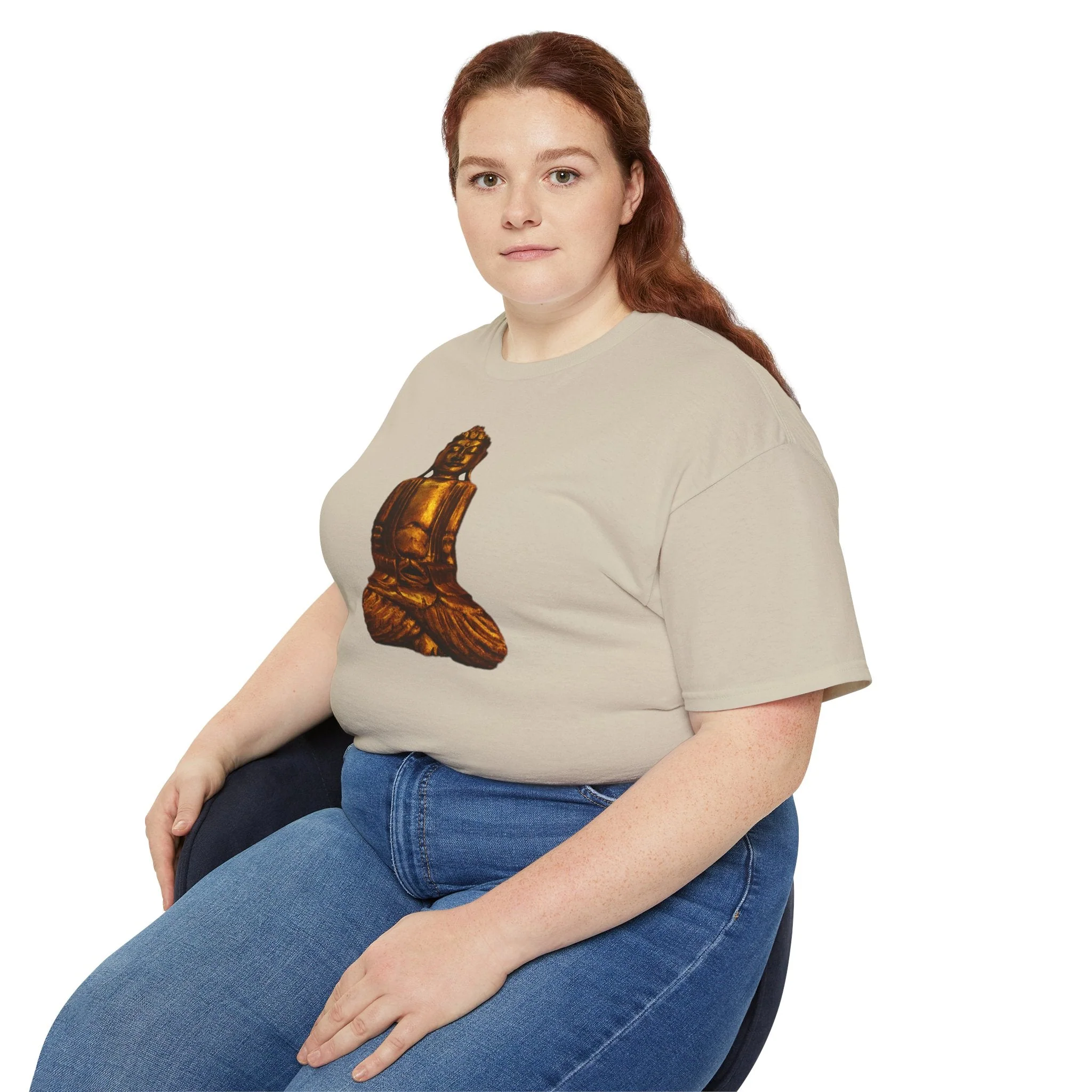 Fine Art Buddha Carving Print Unisex Ultra Cotton Tee - Image 24