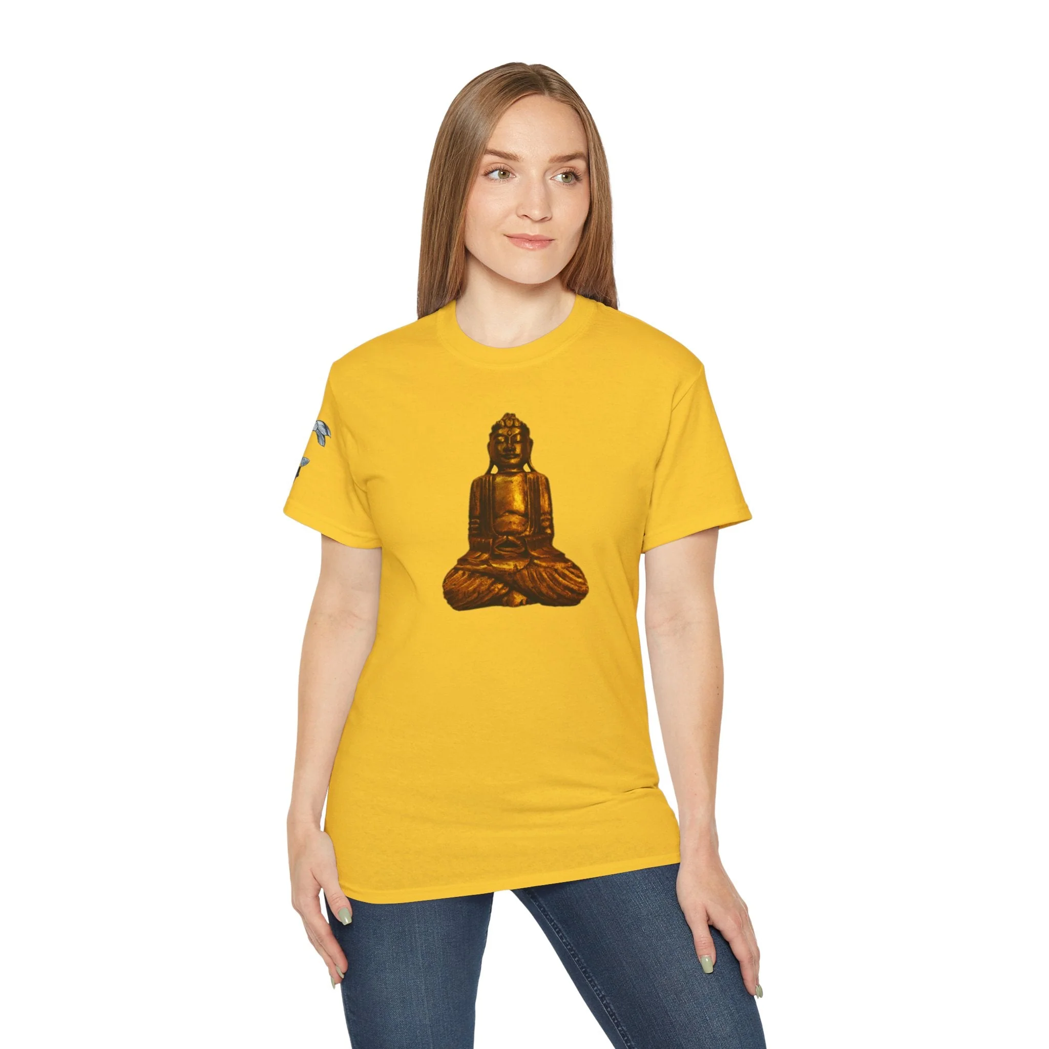 Fine Art Buddha Carving Print Unisex Ultra Cotton Tee - Image 45