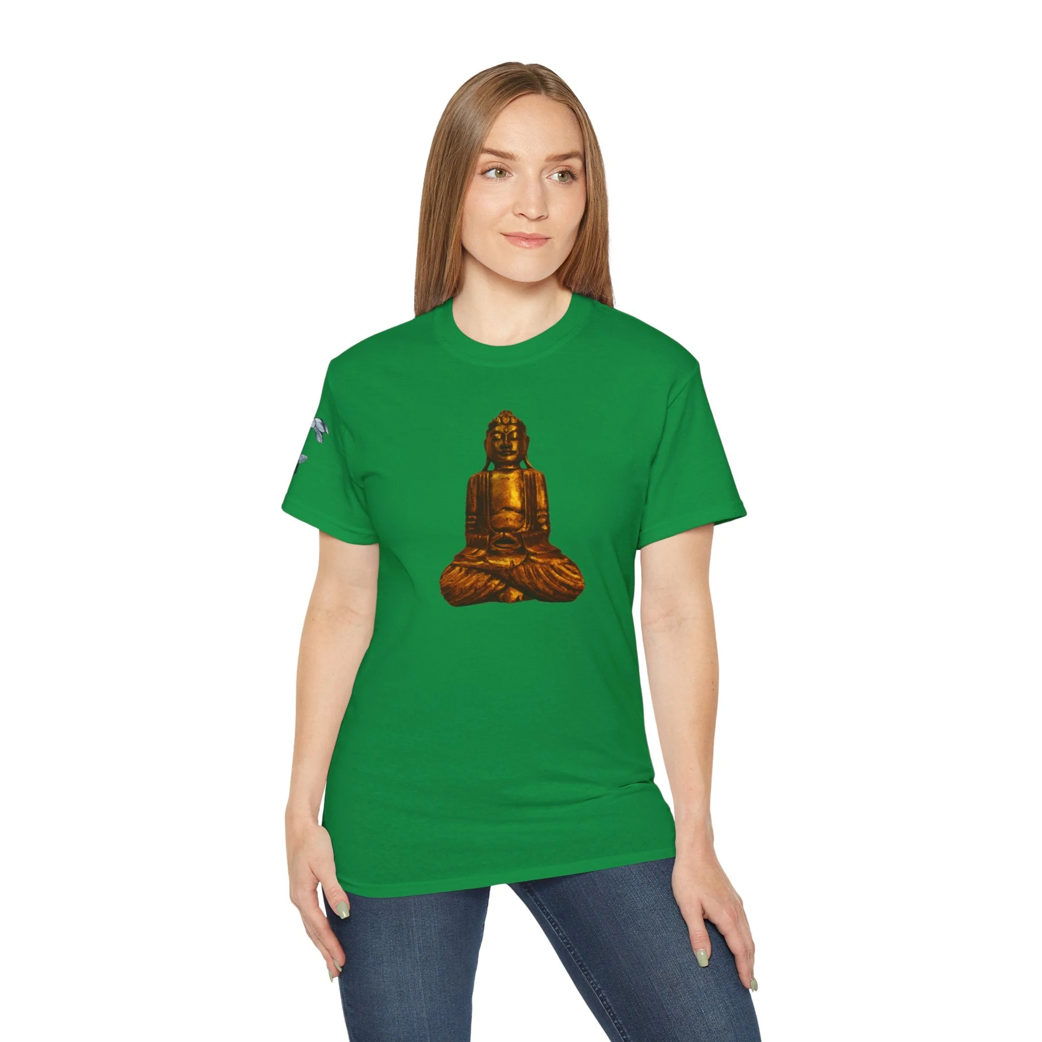 Fine Art Buddha Carving Print Unisex Ultra Cotton Tee - Image 54