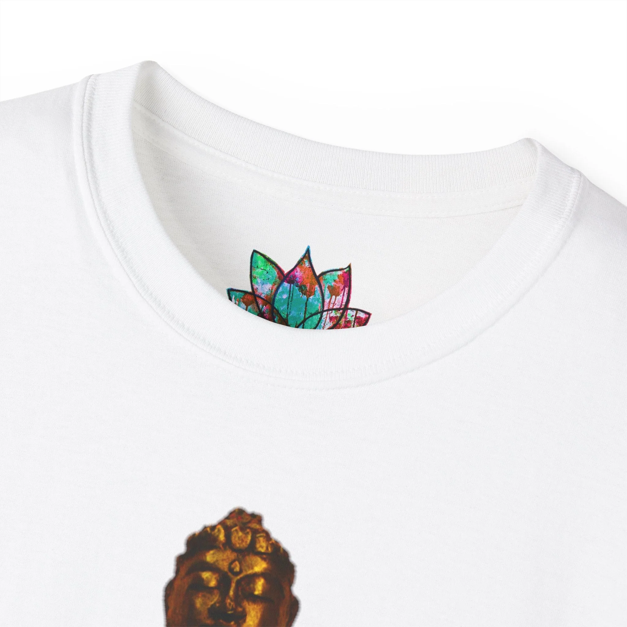 Fine Art Buddha Carving Print Unisex Ultra Cotton Tee - Image 88