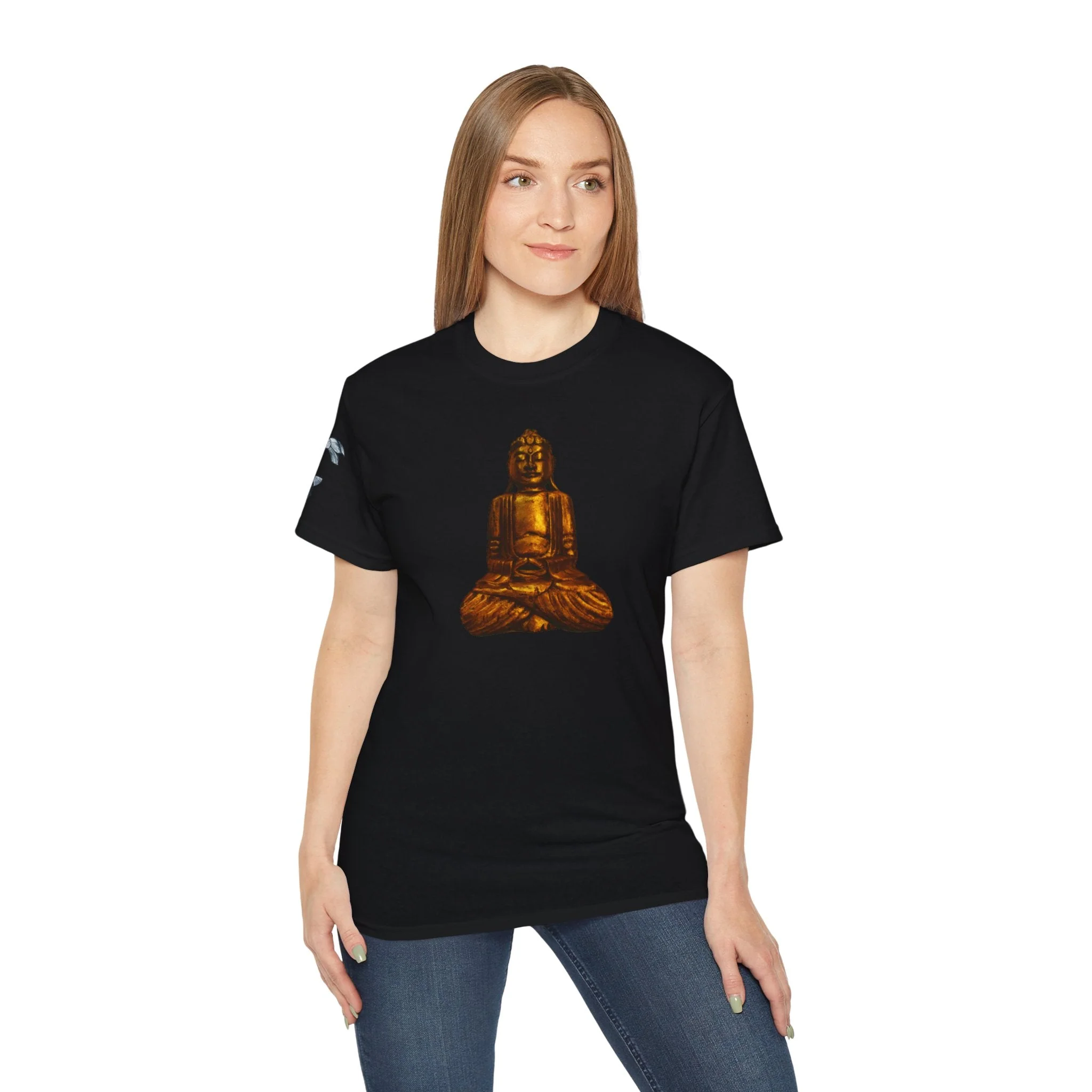 Fine Art Buddha Carving Print Unisex Ultra Cotton Tee - Image 99