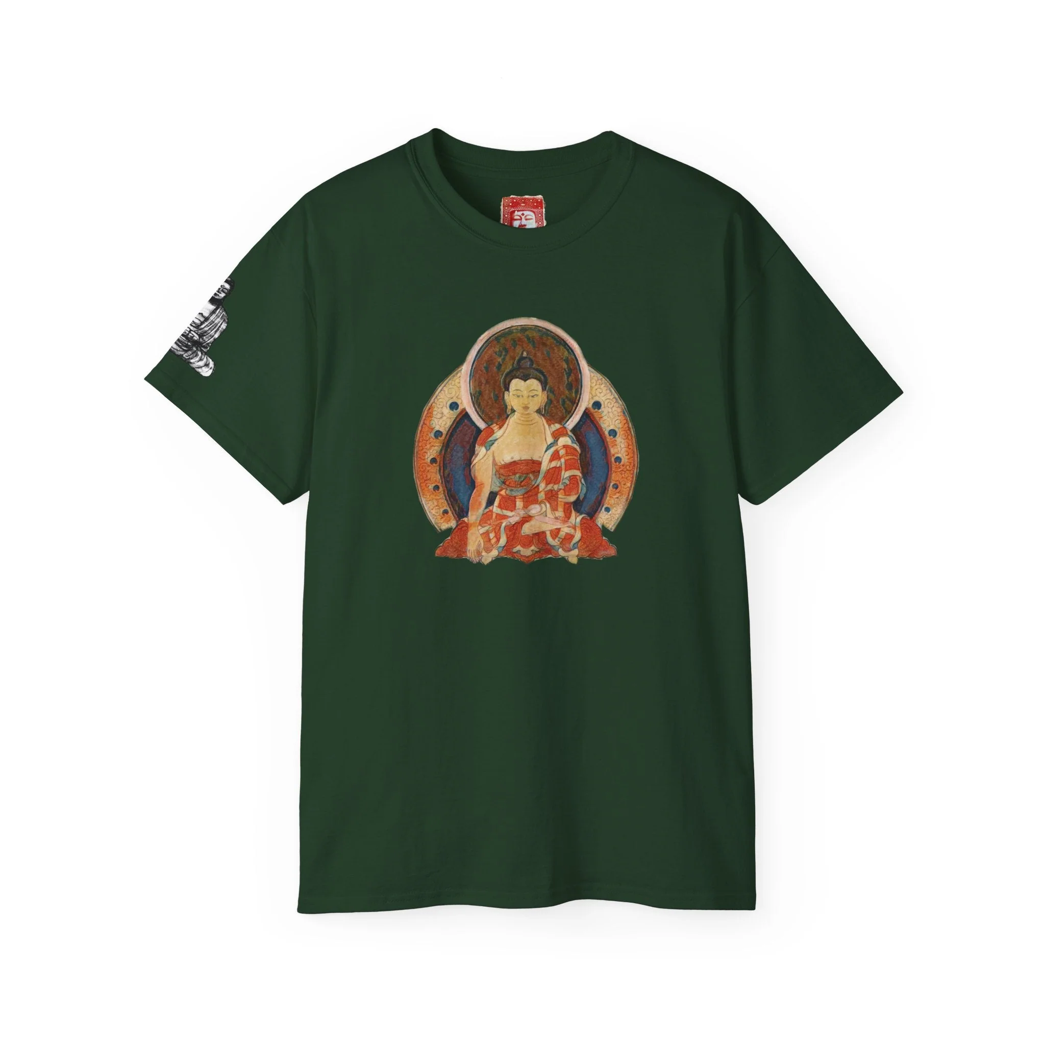 Fine Art Buddha Oil Paint Print Unisex Ultra Cotton Tee - Image 13