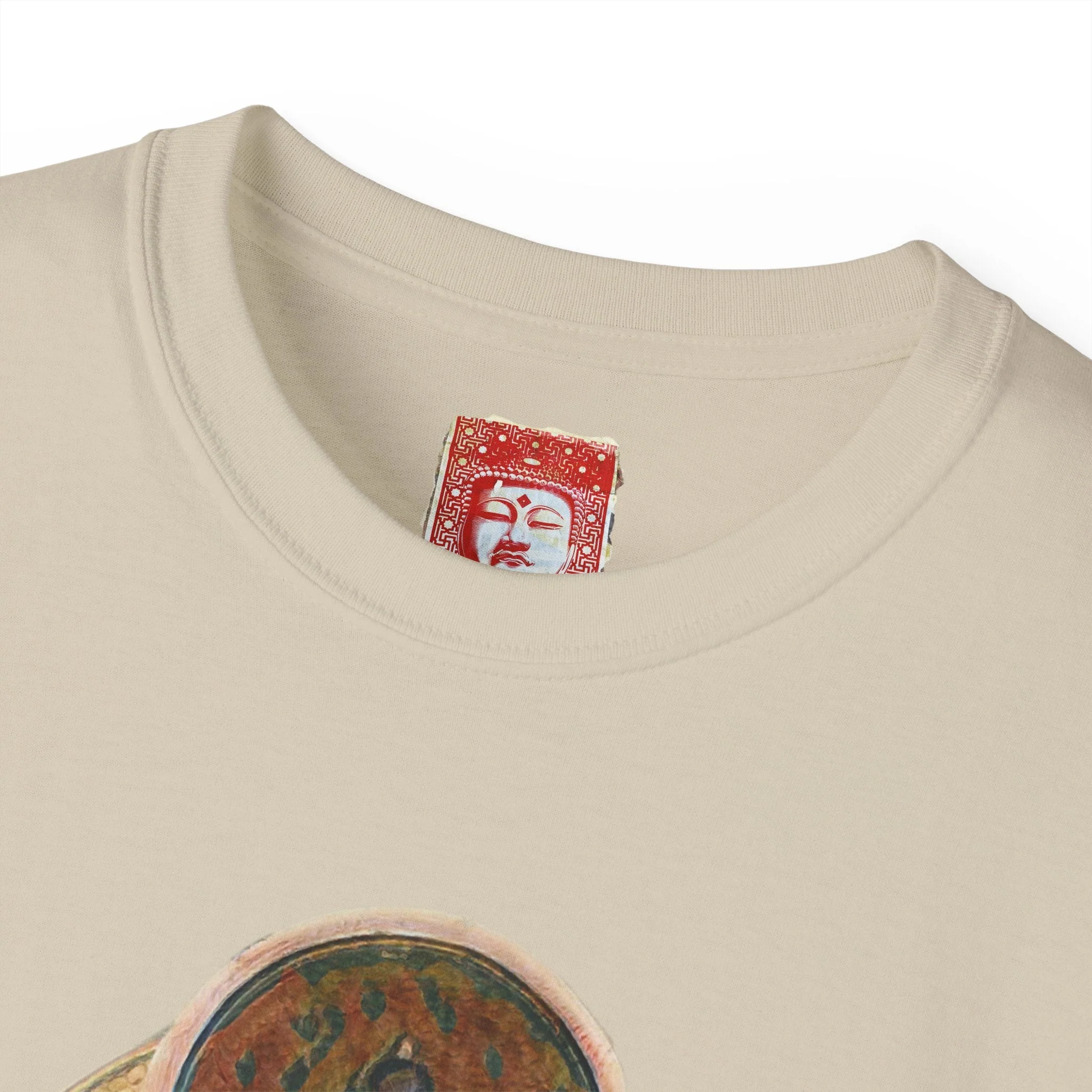 Fine Art Buddha Oil Paint Print Unisex Ultra Cotton Tee - Image 16