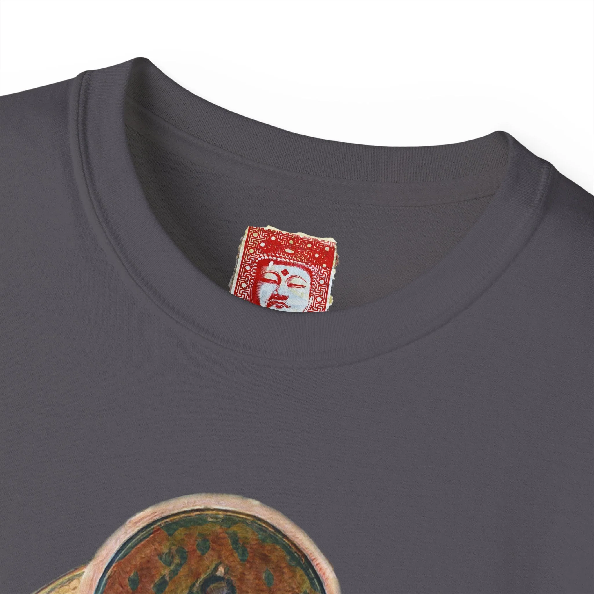 Fine Art Buddha Oil Paint Print Unisex Ultra Cotton Tee - Image 36