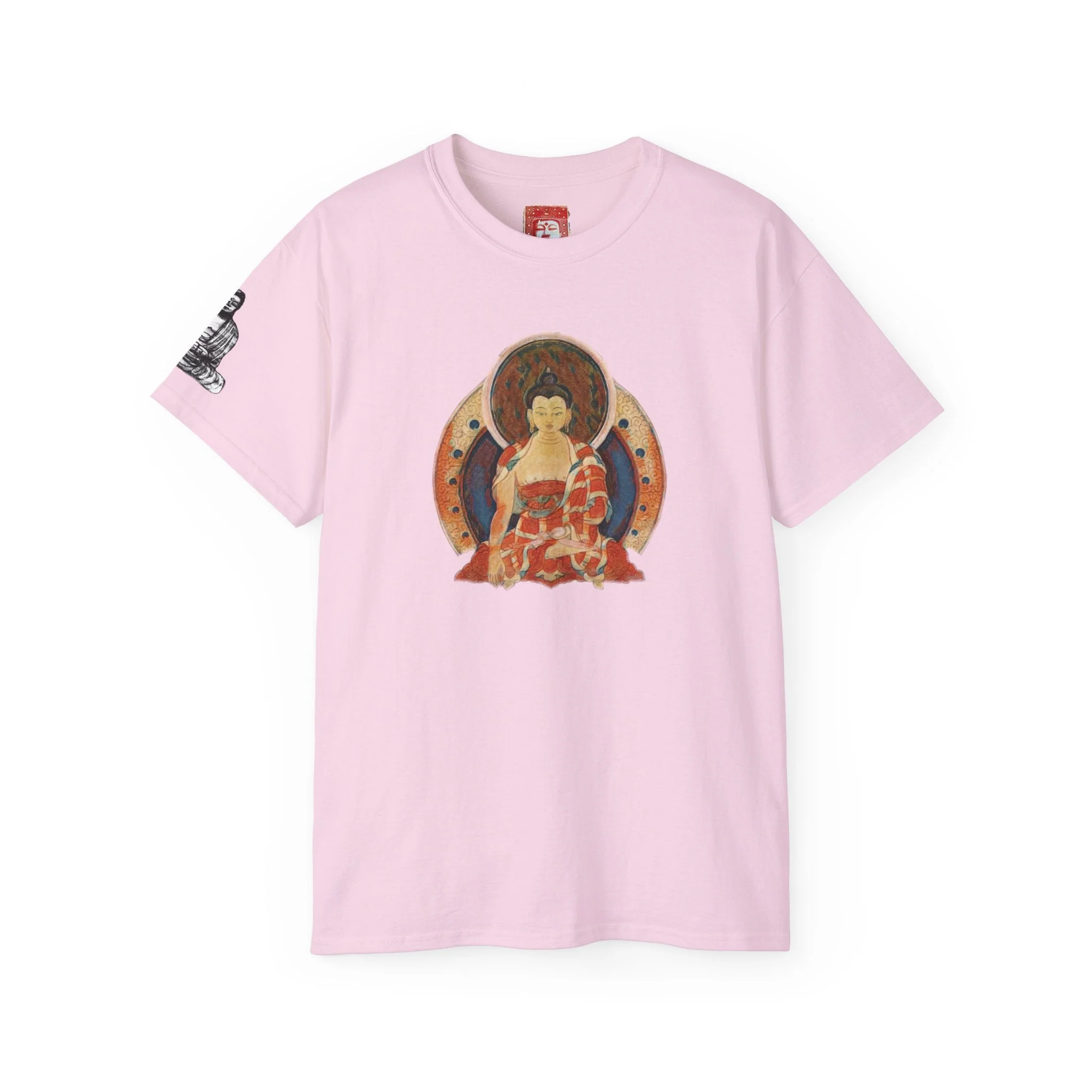 Fine Art Buddha Oil Paint Print Unisex Ultra Cotton Tee - Image 9
