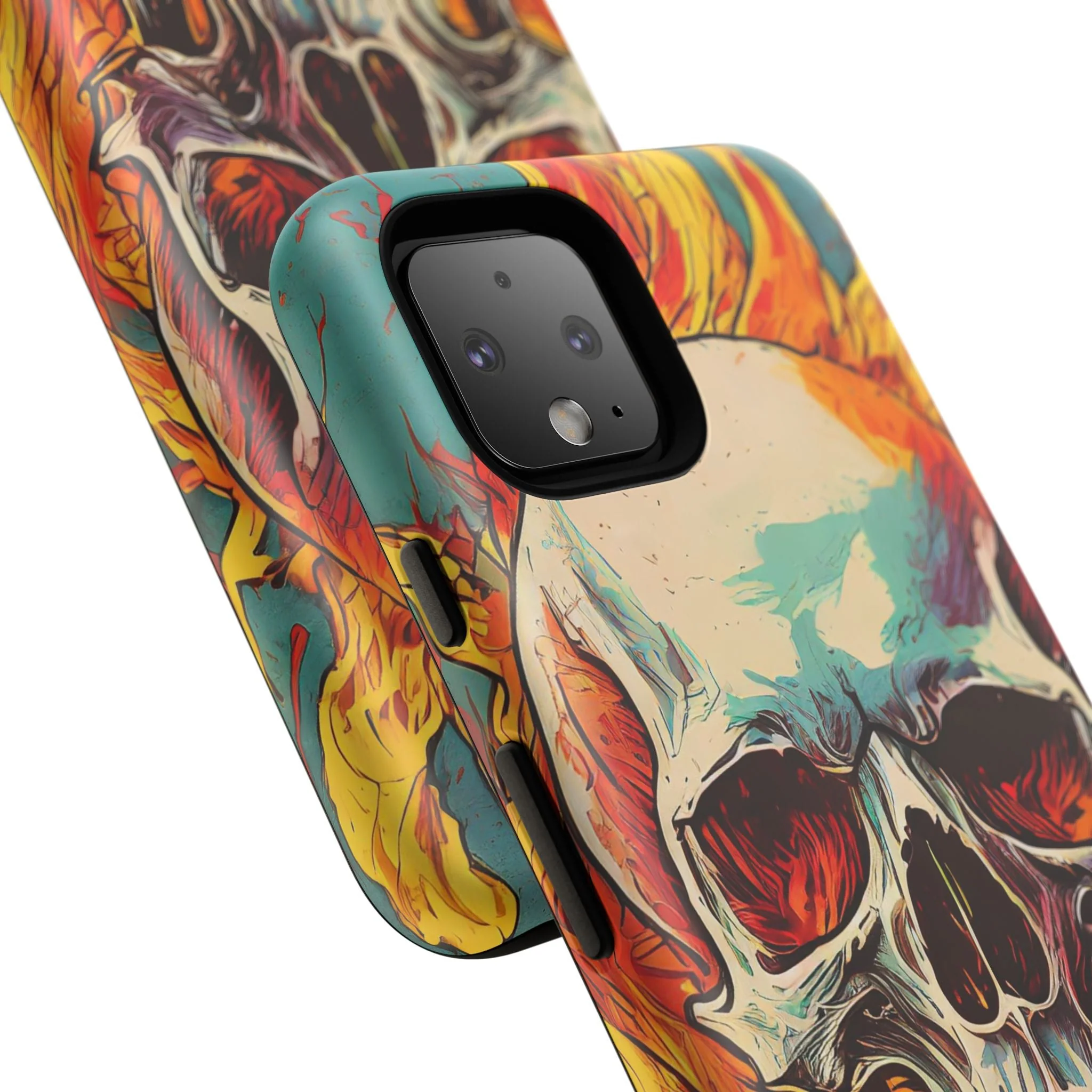 Flaming Skull Tough Phone Case - Image 117