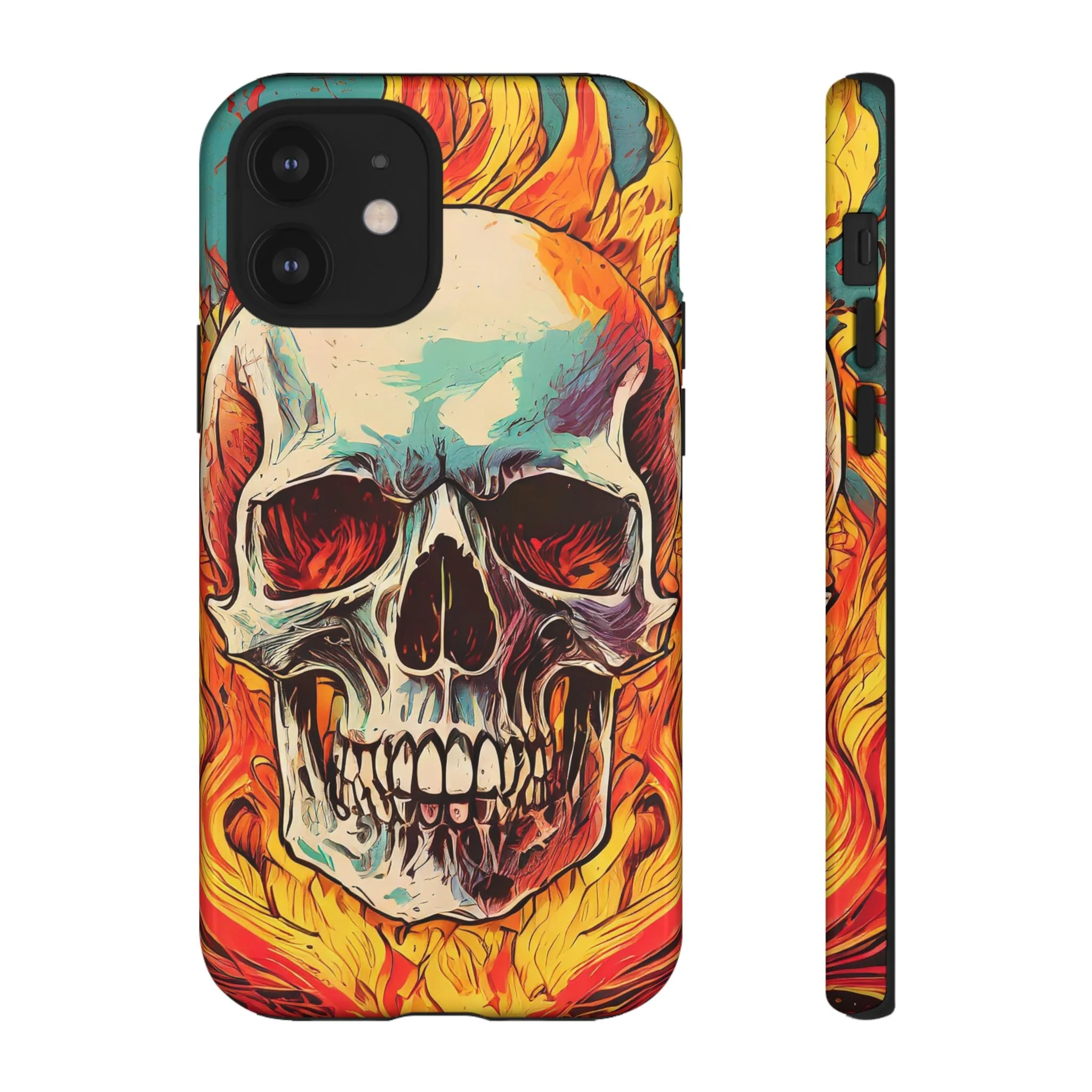 Flaming Skull Tough Phone Case - Image 15