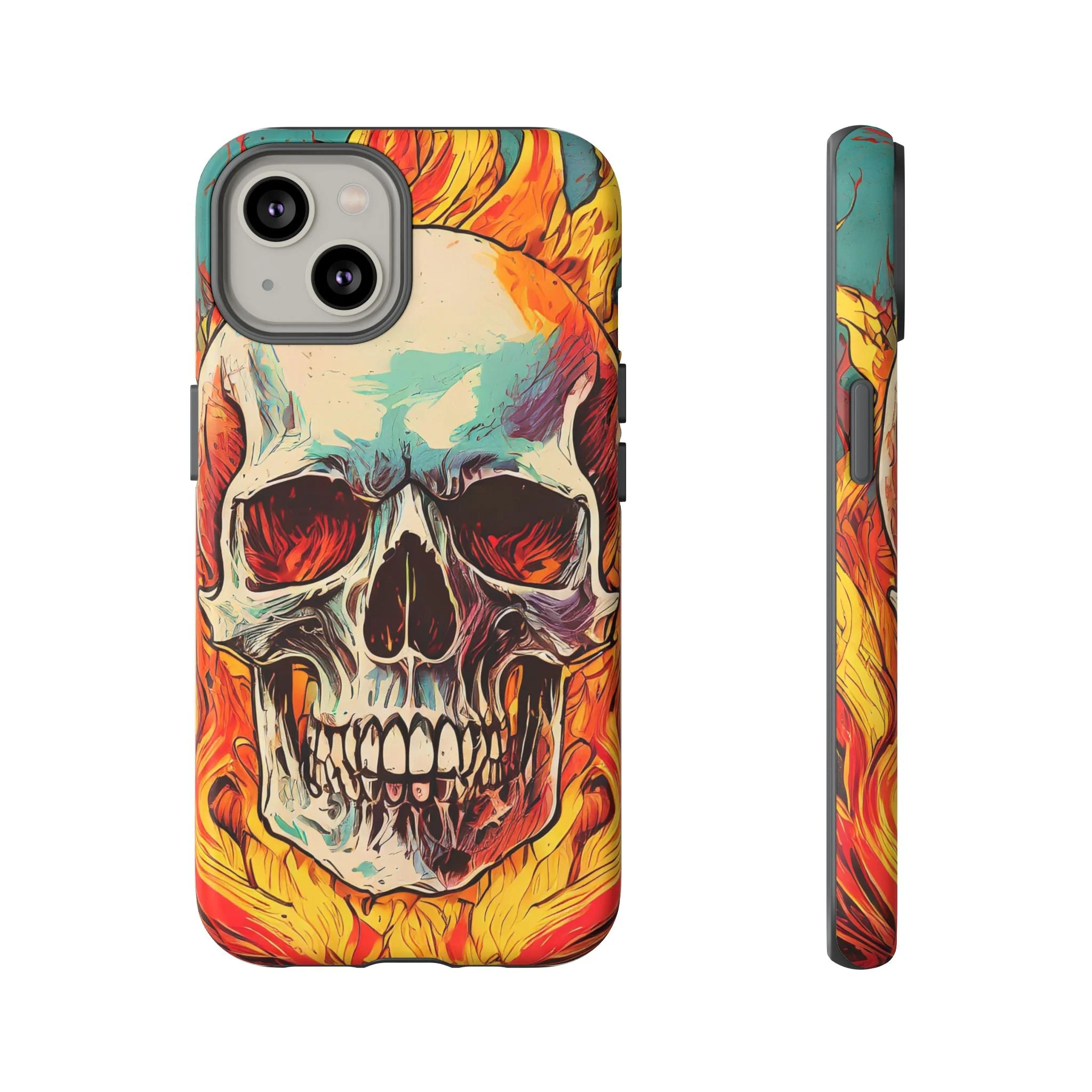 Flaming Skull Tough Phone Case - Image 24