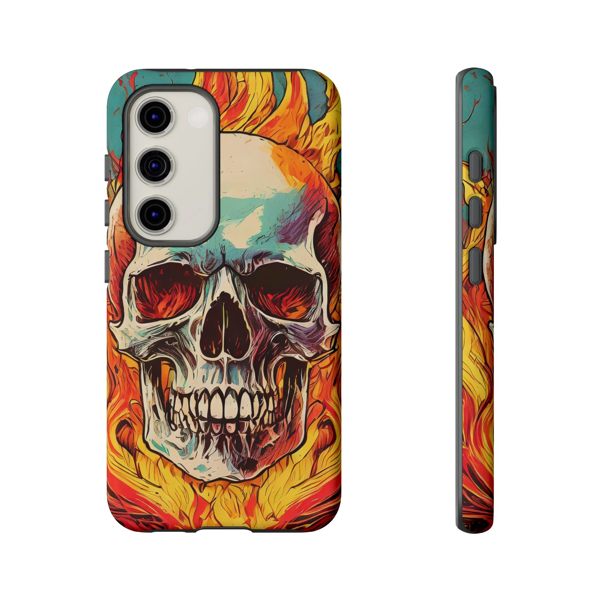 Flaming Skull Tough Phone Case - Image 26