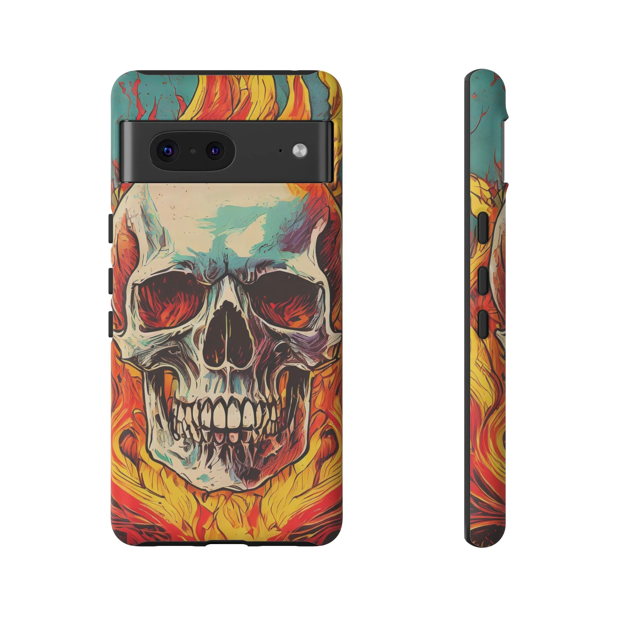Flaming Skull Tough Phone Case - Image 28