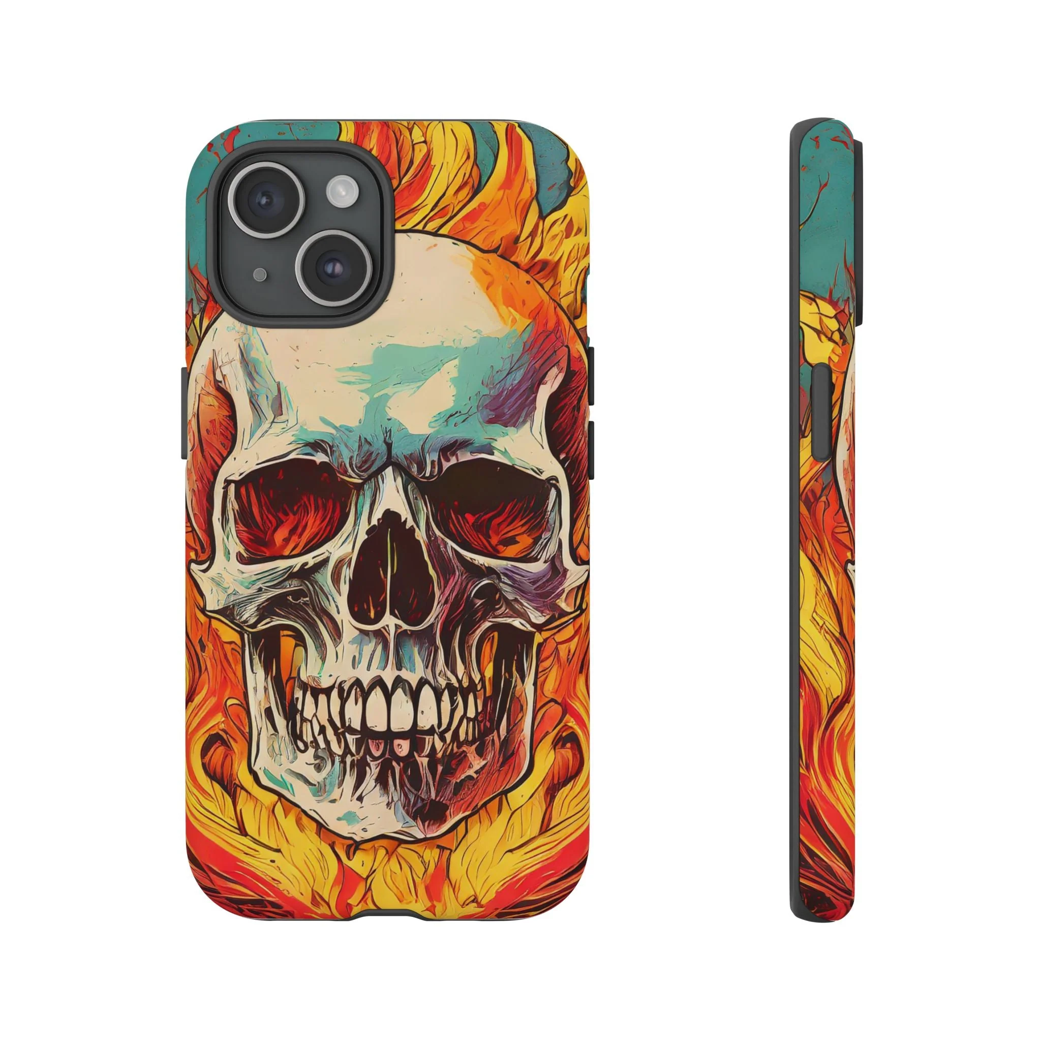 Flaming Skull Tough Phone Case - Image 30