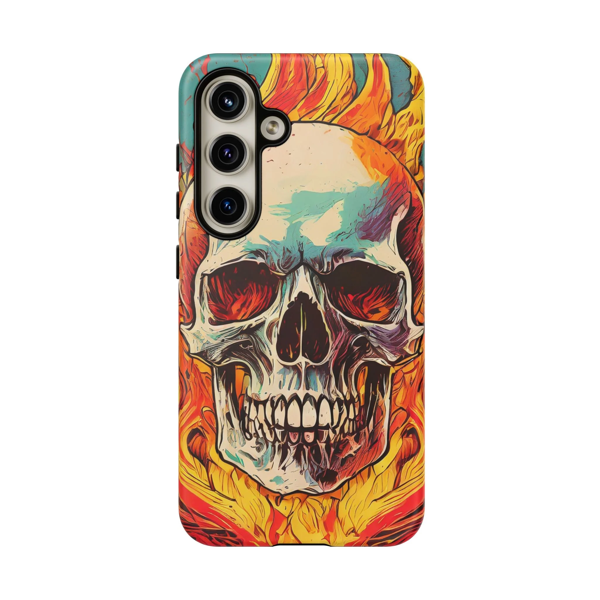 Flaming Skull Tough Phone Case - Image 32