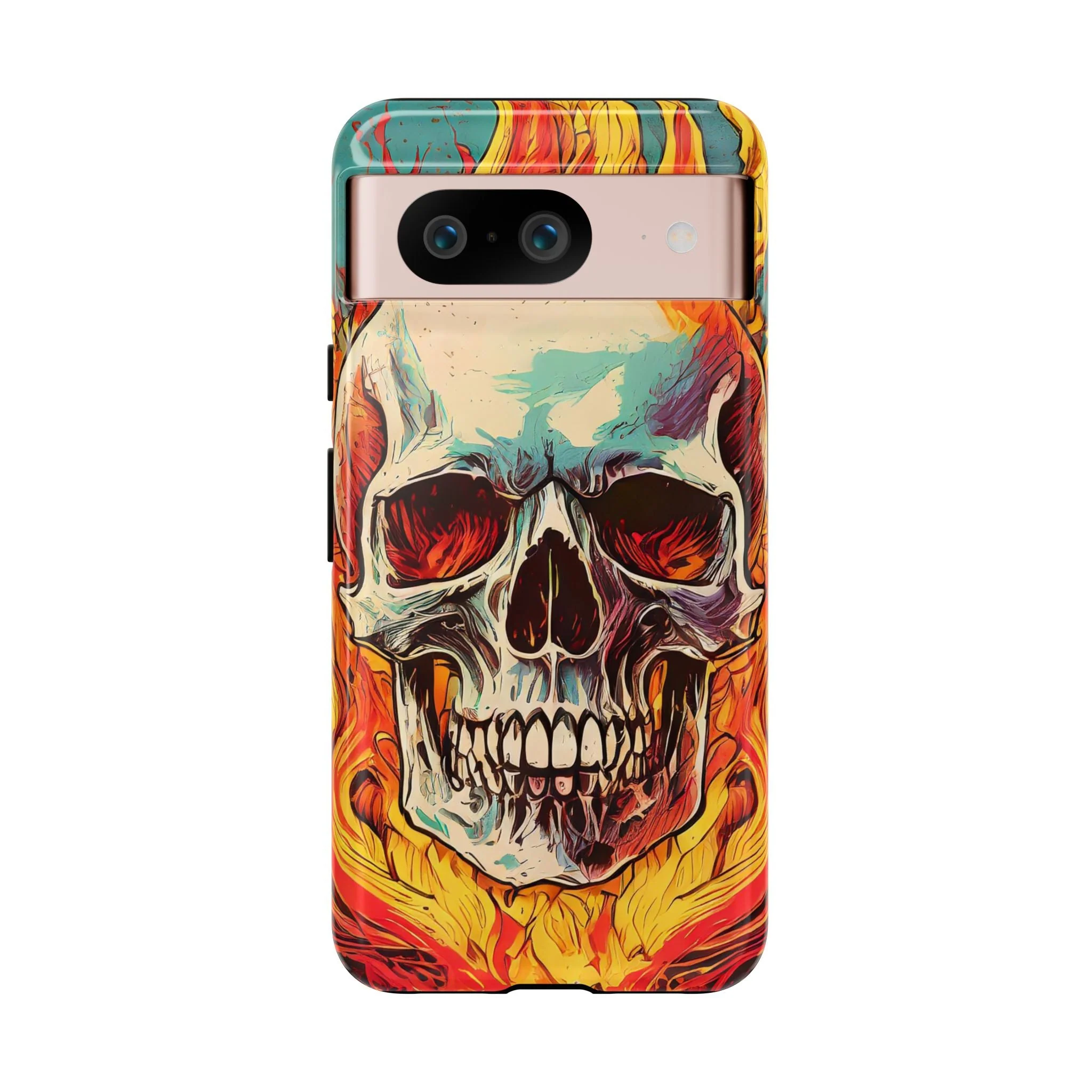 Flaming Skull Tough Phone Case - Image 33