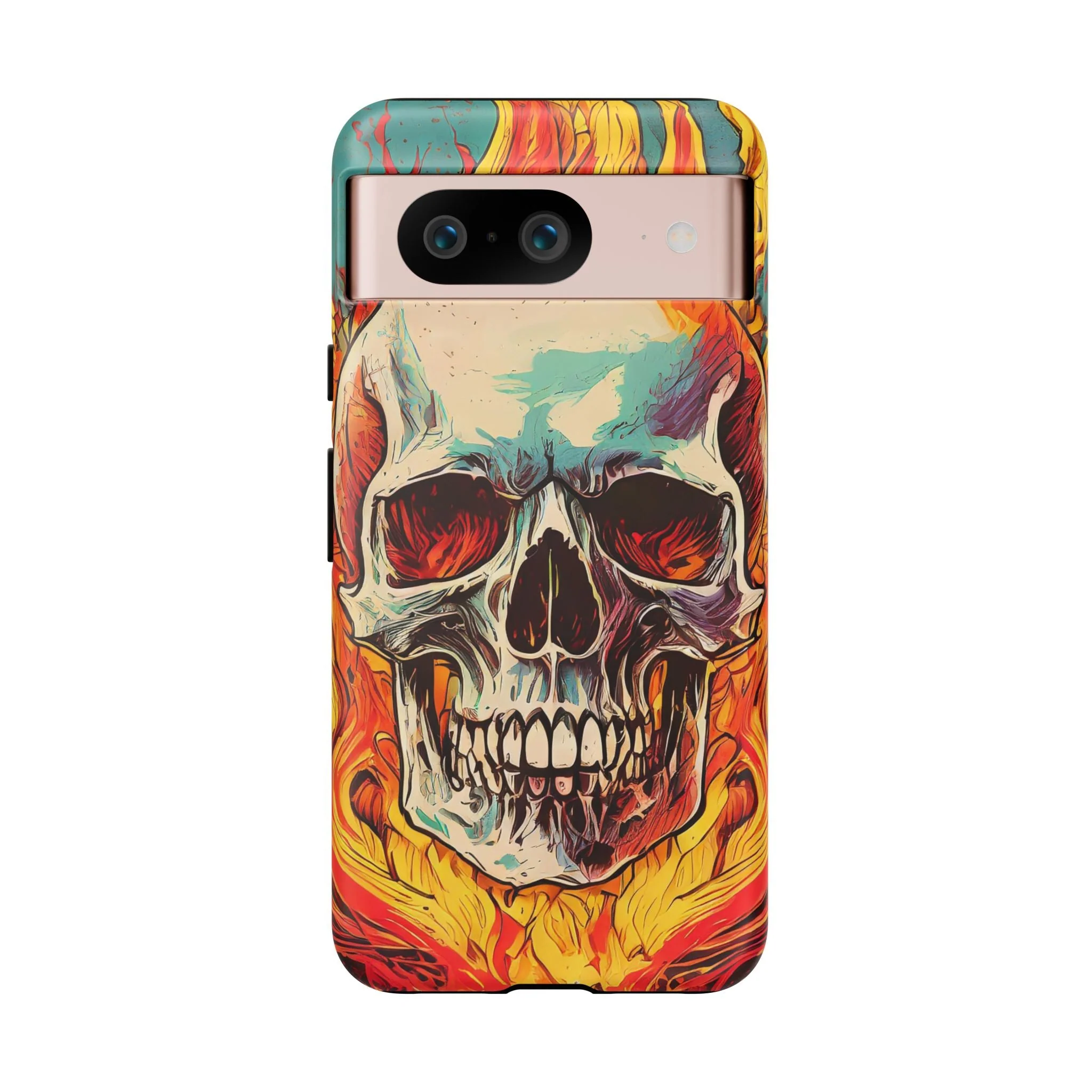 Flaming Skull Tough Phone Case - Image 34