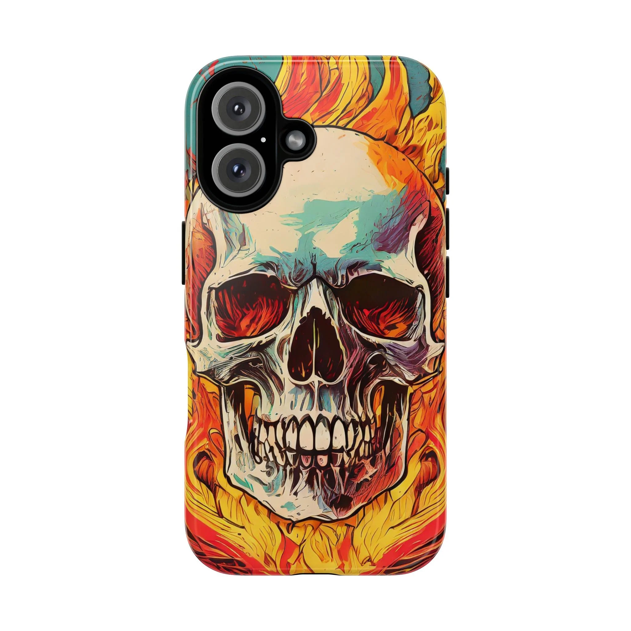 Flaming Skull Tough Phone Case - Image 35