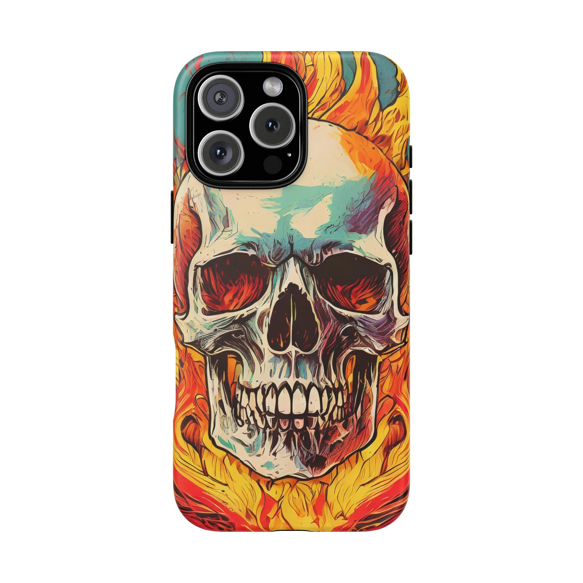 Flaming Skull Tough Phone Case - Image 40