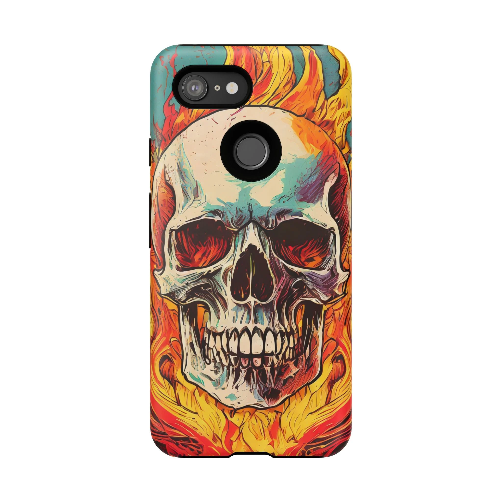 Flaming Skull Tough Phone Case - Image 44